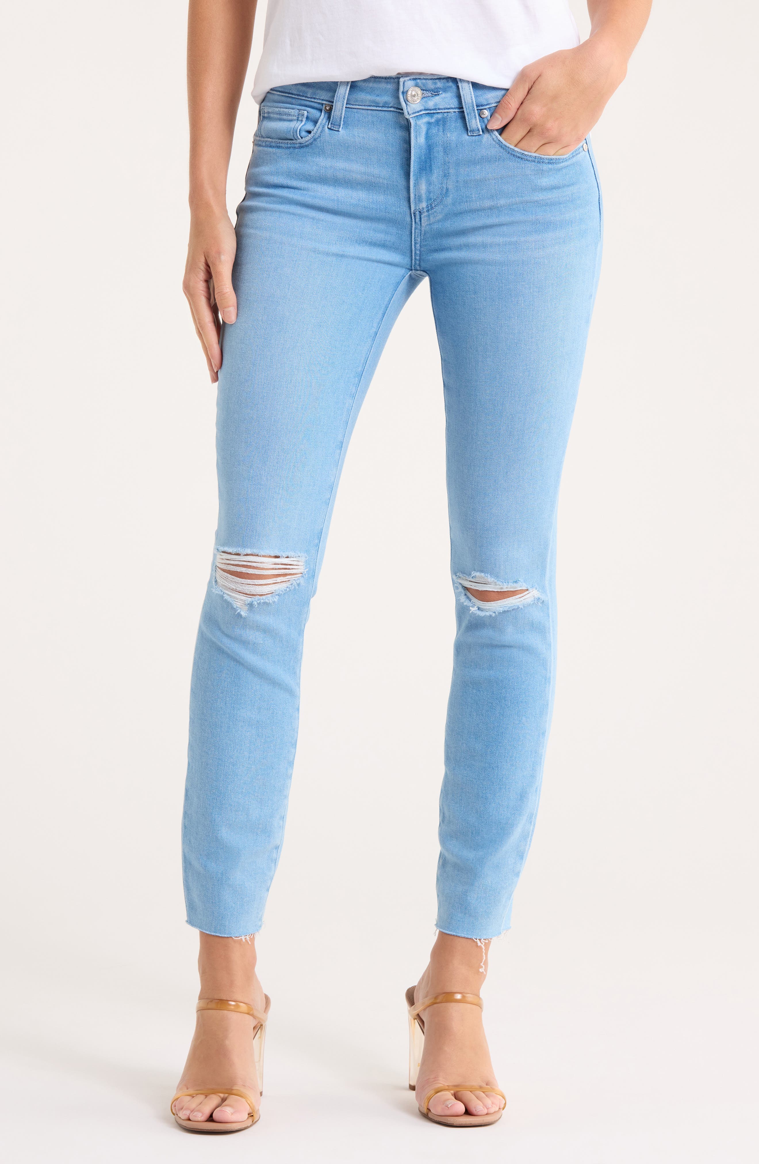Verdugo Ripped Mid Rise Ankle Skinny Jeans - image 1