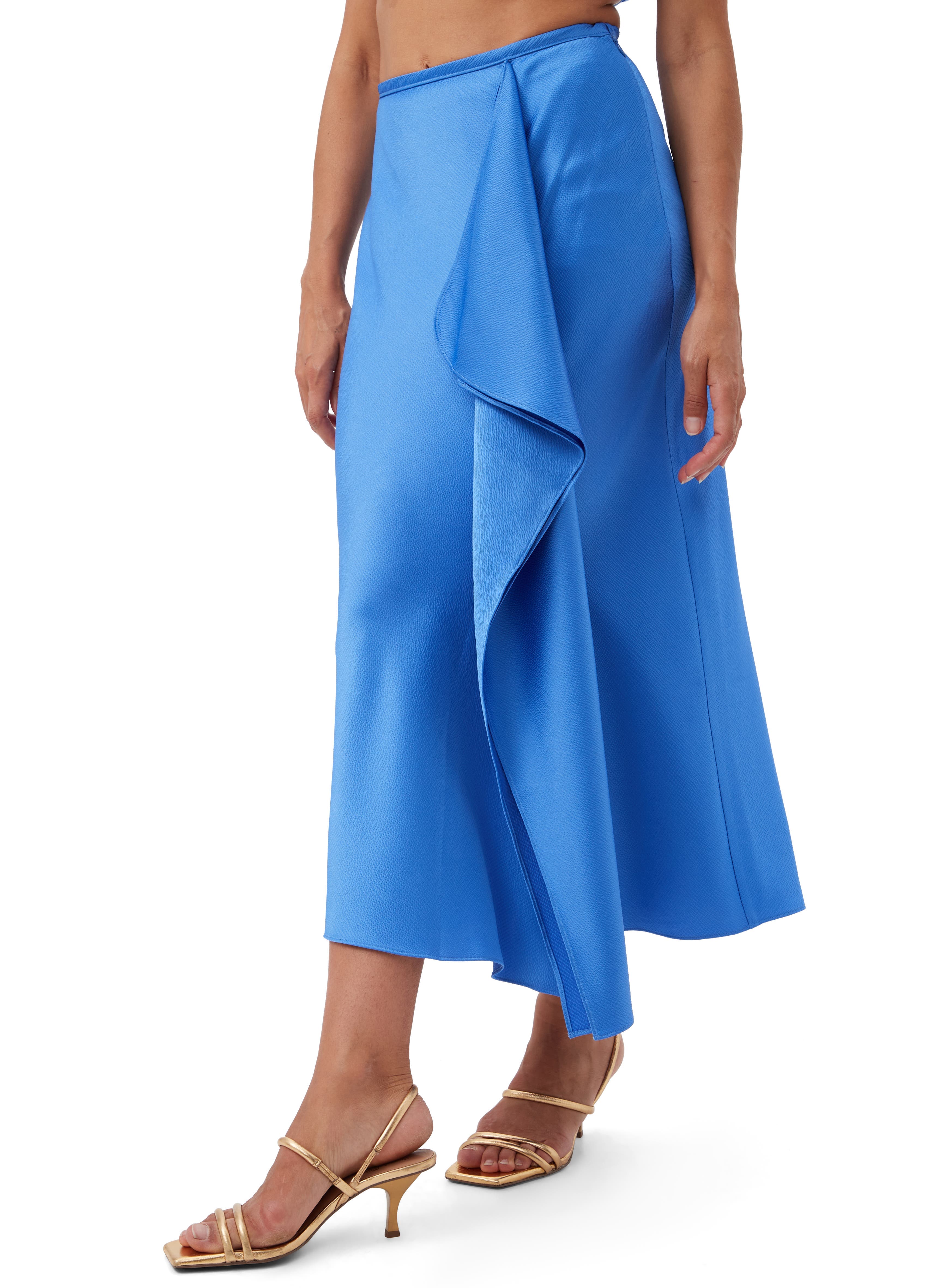 Sahel Satin Midi Skirt - image 2