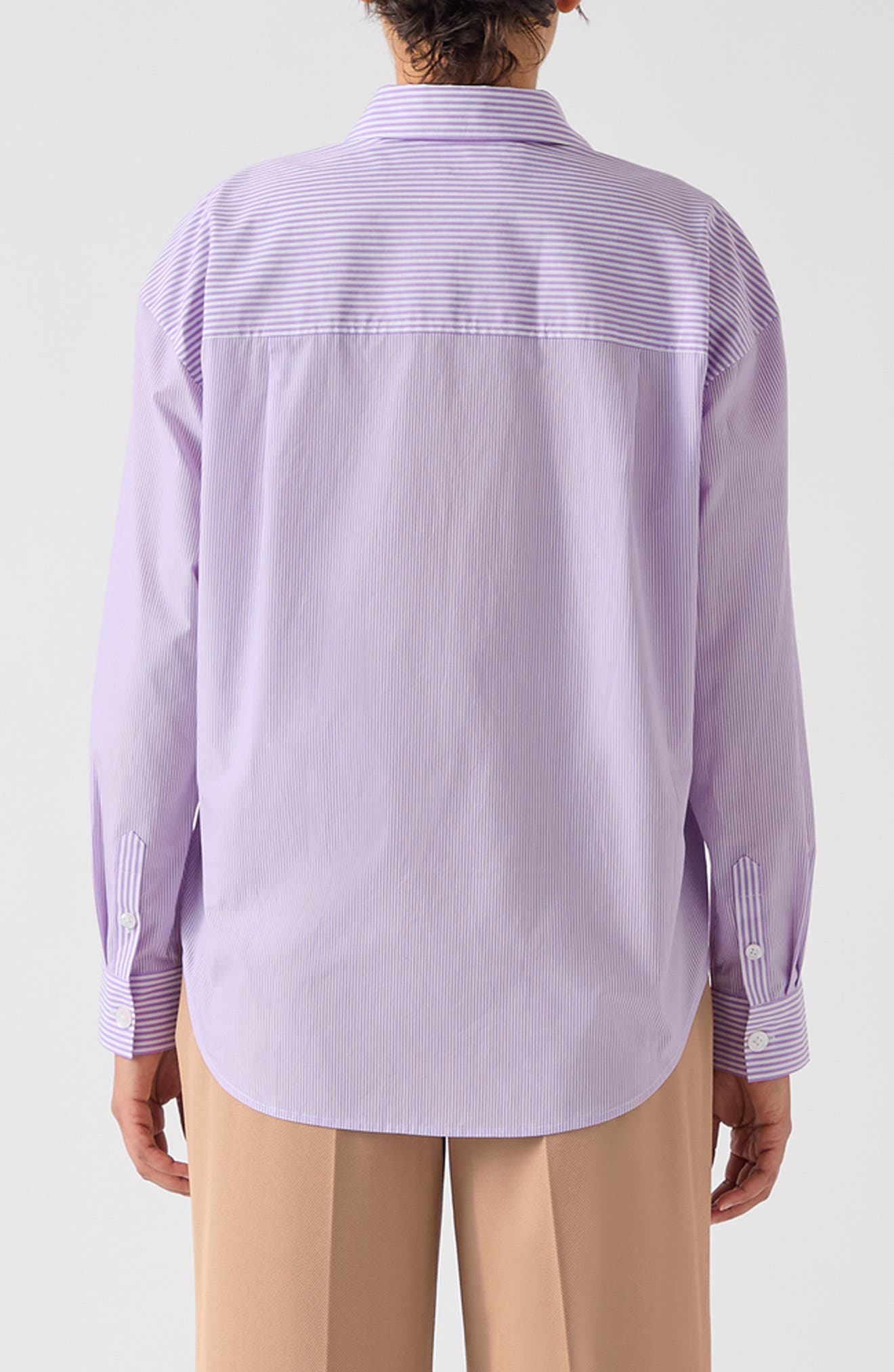 Pip Stripe Corsage Button-Up Shirt - image 2