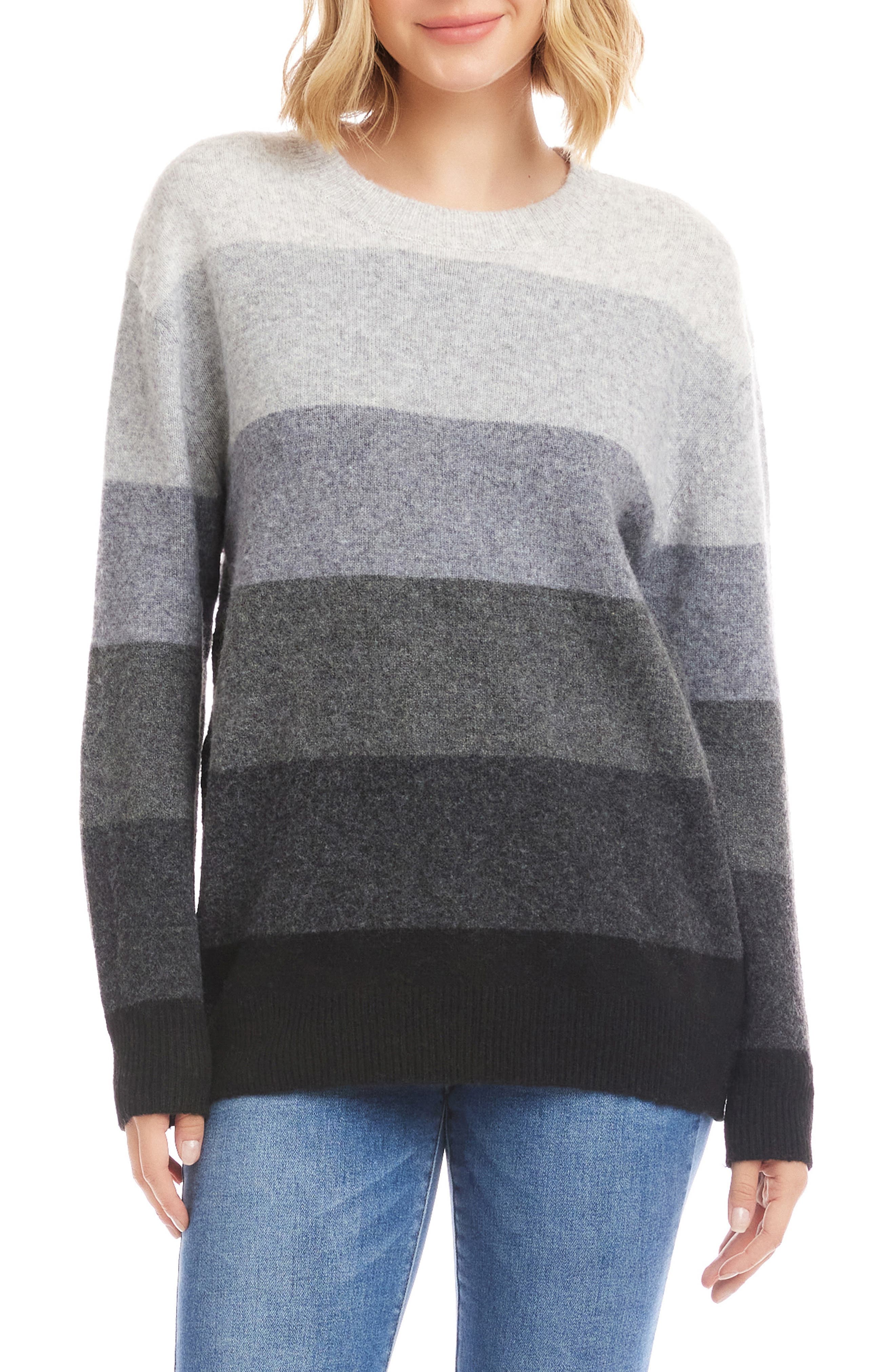 Ombre Stripe Colorblock Sweater - image 1