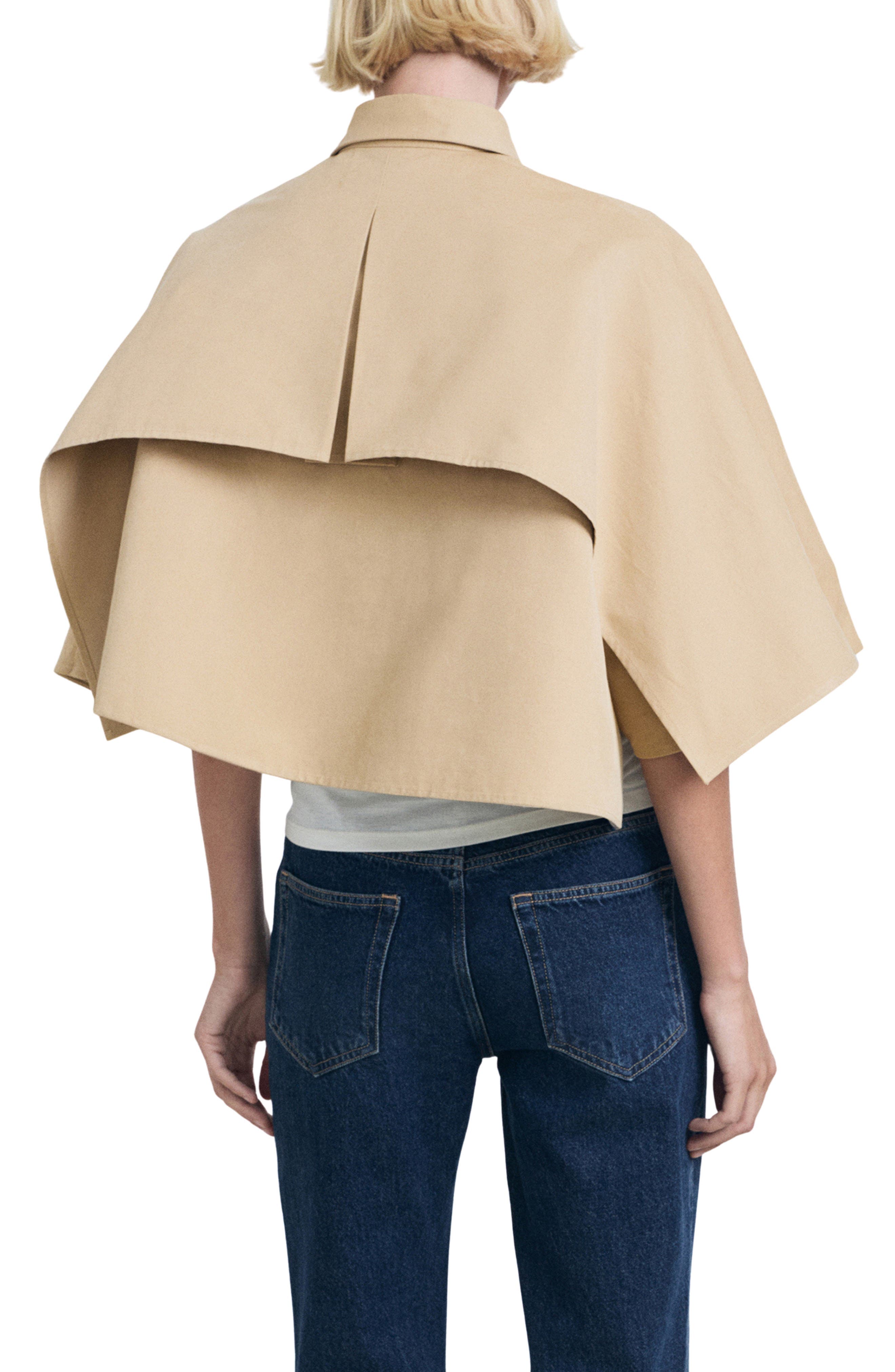 Cape Cotton Blend Trench Jacket - image 2
