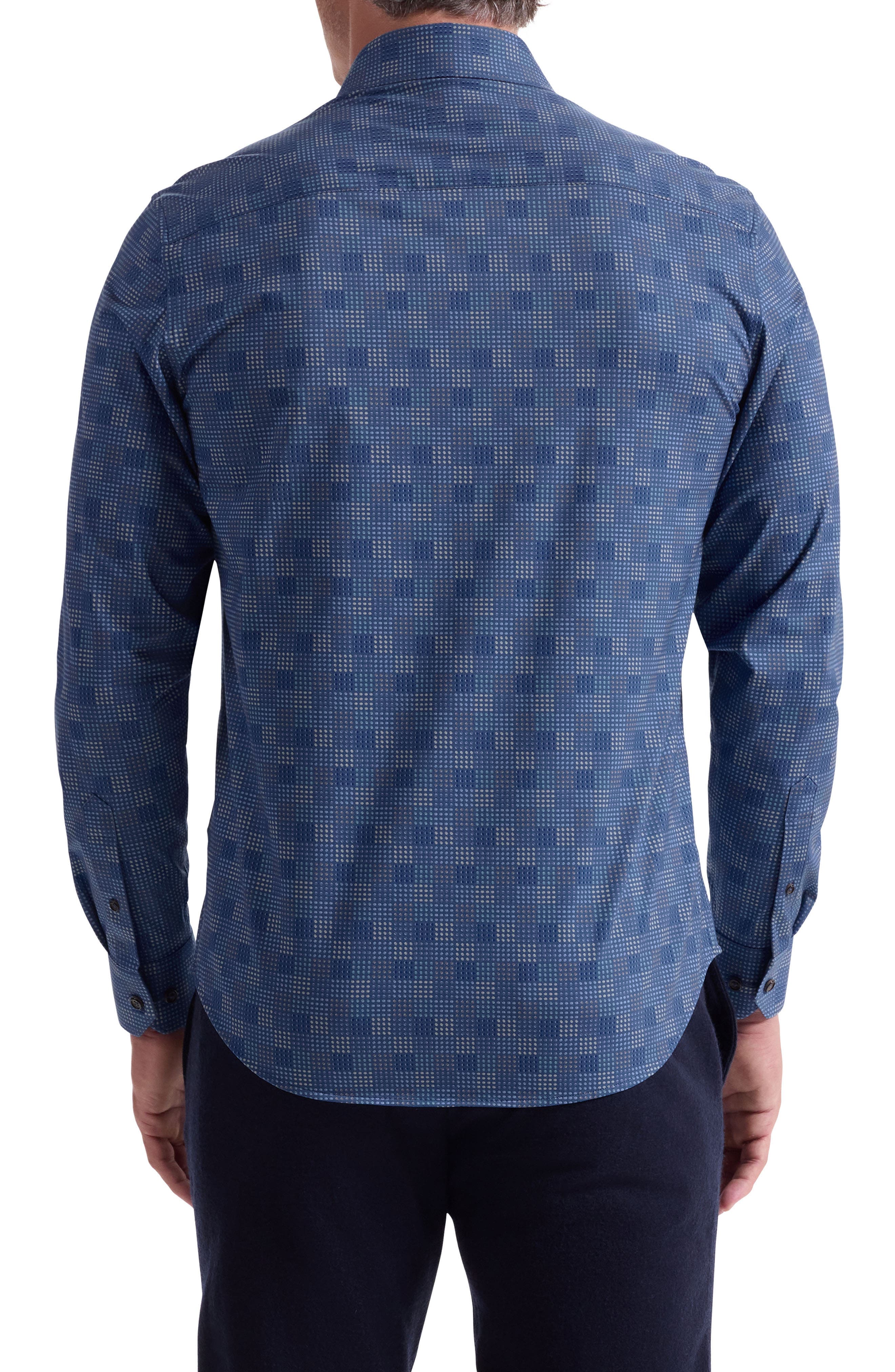 Jimmy OoohCotton Grid Button-Up Shirt - image 2