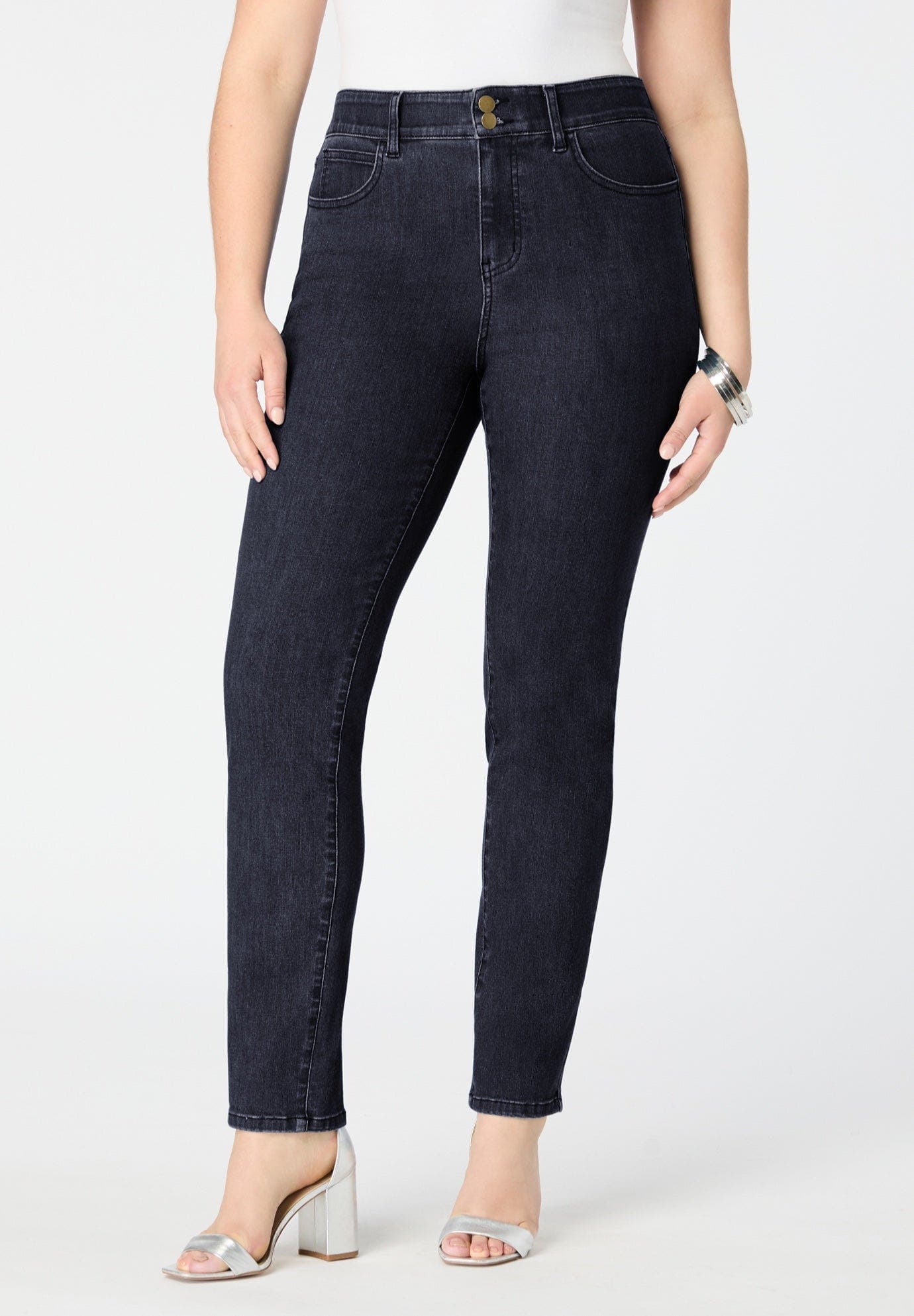 Plus Size High-Rise Tummy Control Straight-Leg Jeans - image 4