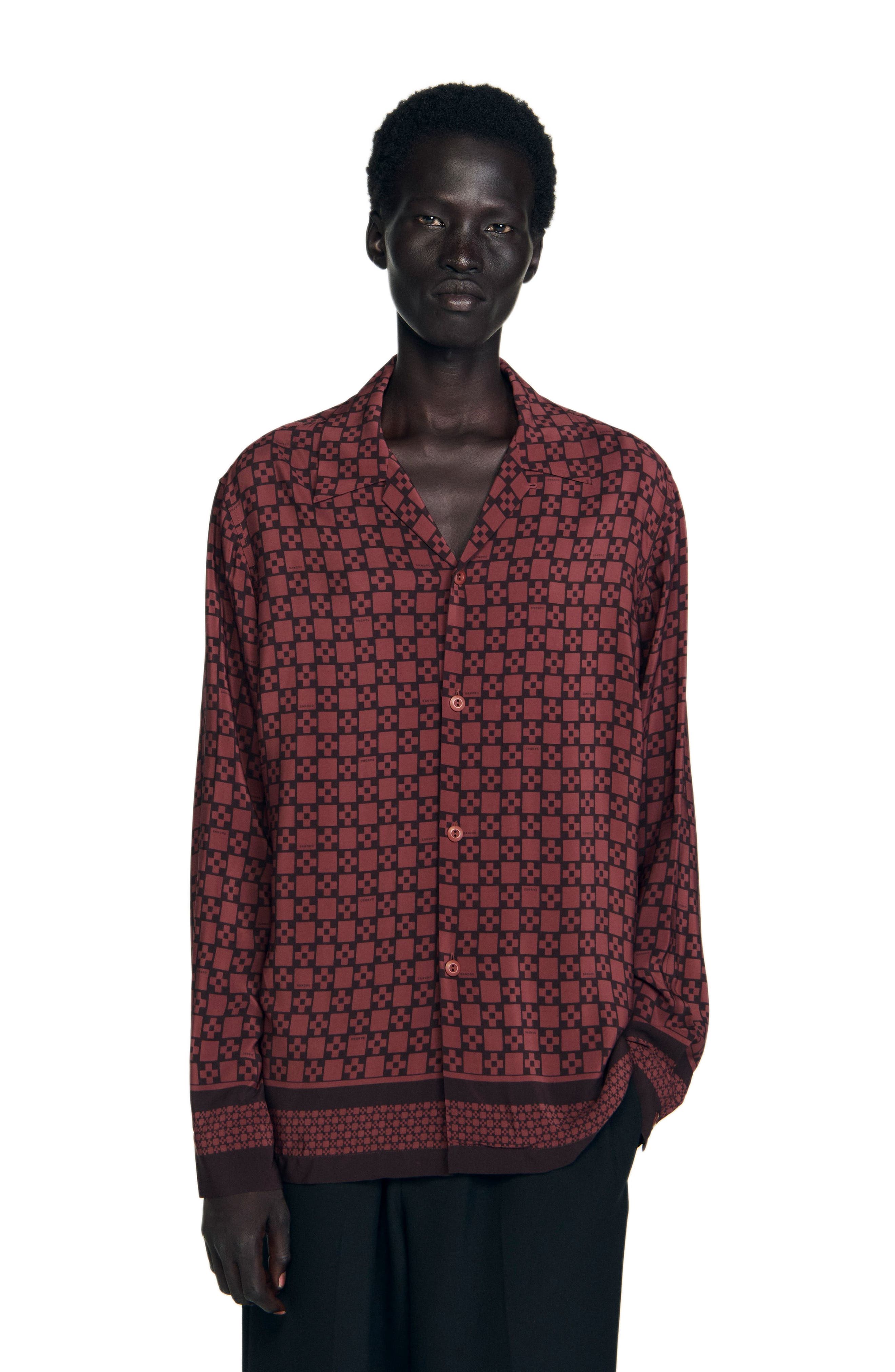 Square cross long sleeve shirt - image 1