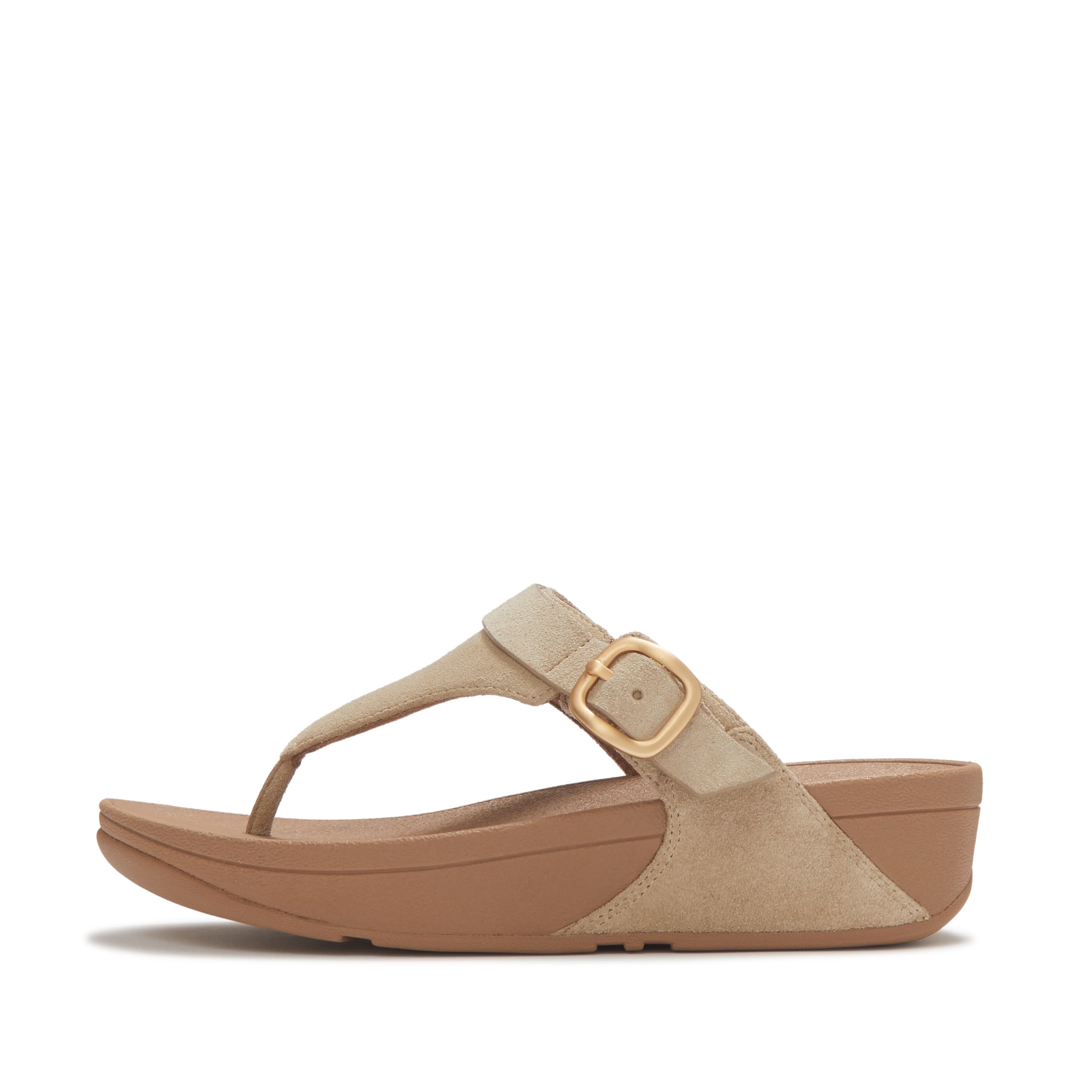 Lulu Buckle Suede Toe-Post - image 2