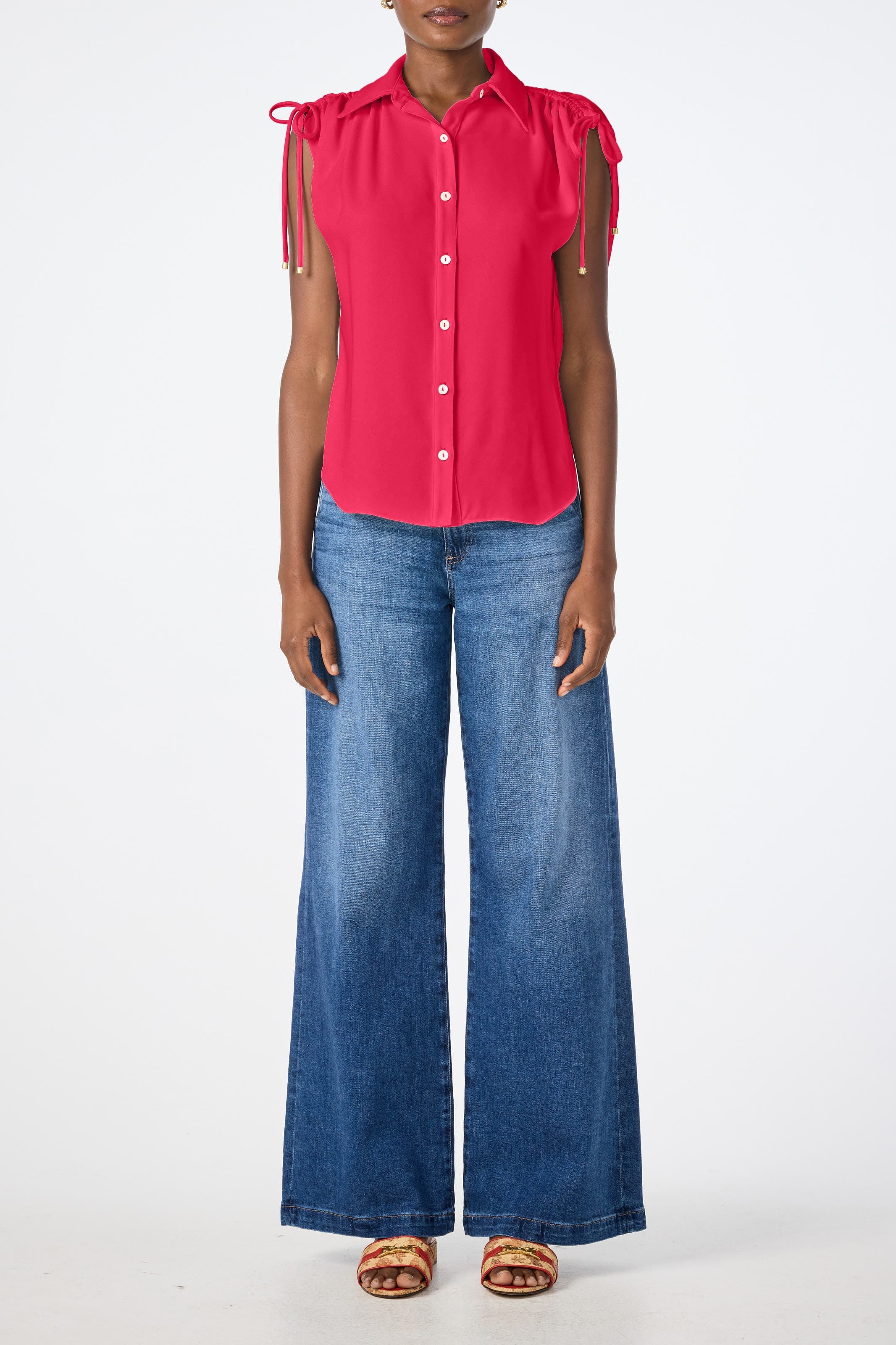 Saint Tropez Button Up Top - image 4
