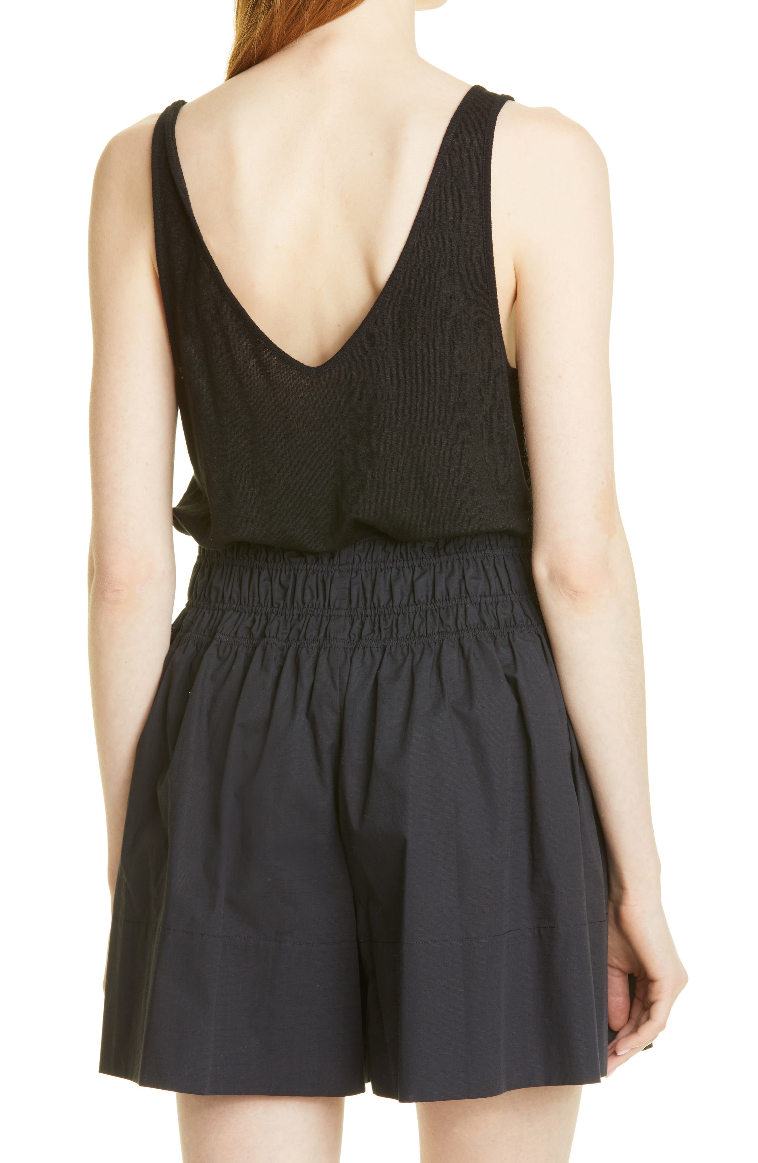 Double V-Neck Linen Tank - image 2