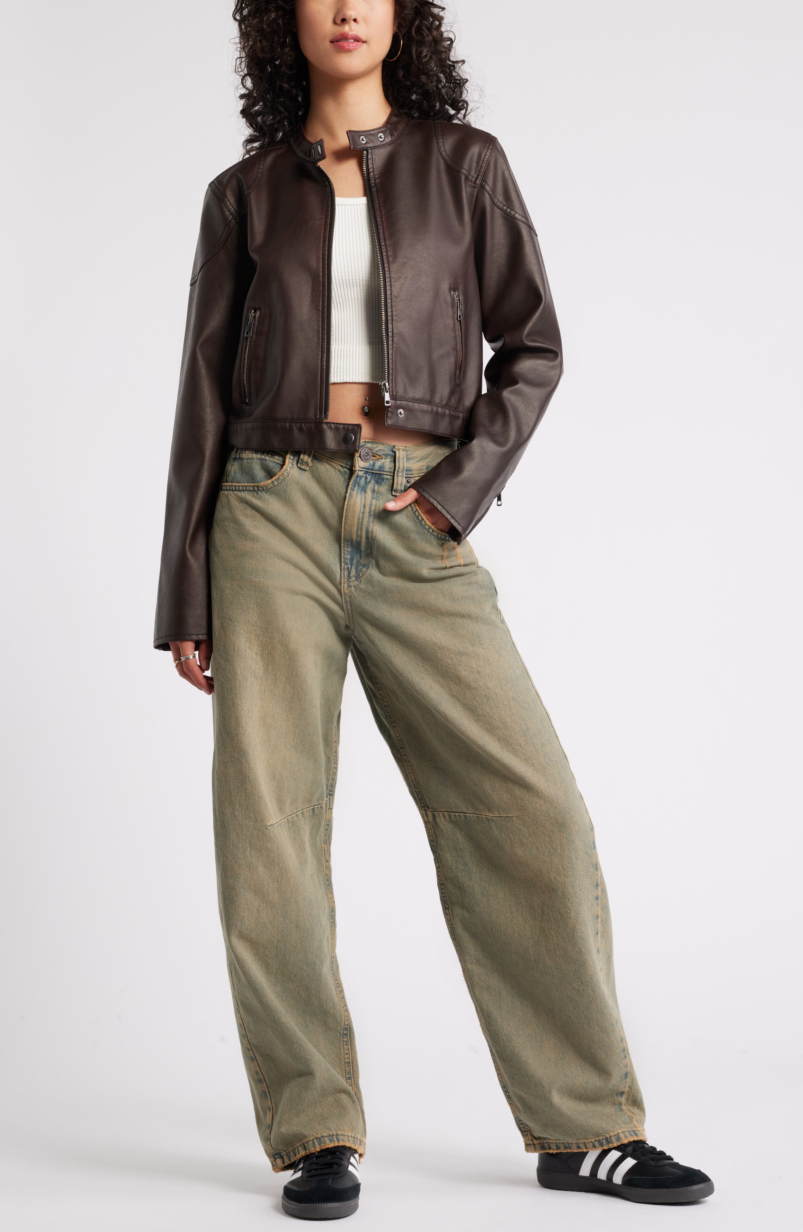Faux Leather Jacket - image 2