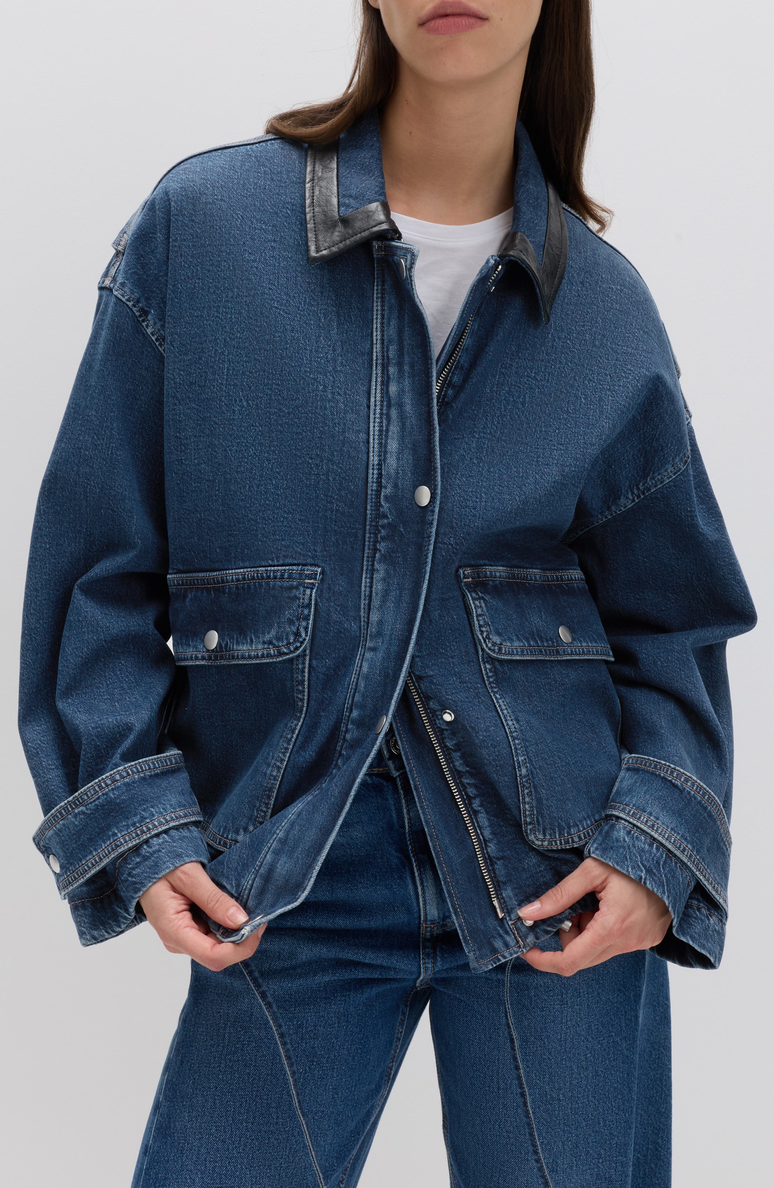 Denim Bomber Jacket - image 1