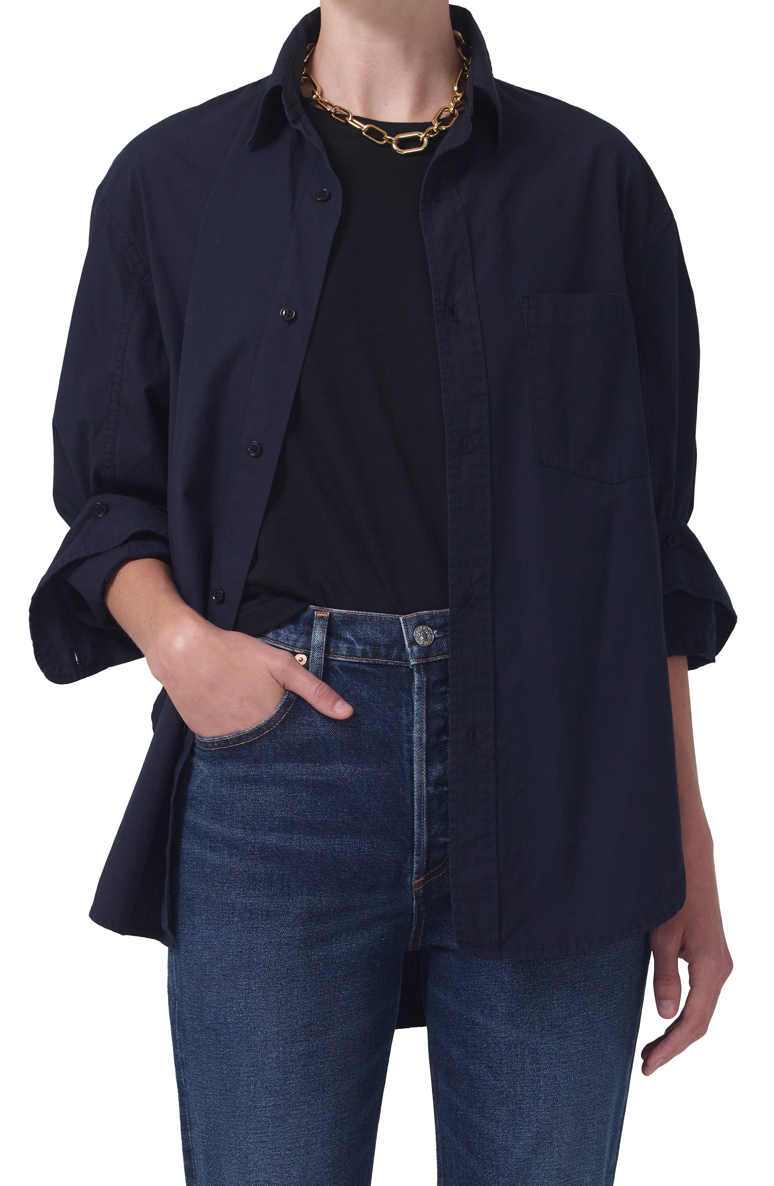 Kayla Oversize Button-Up Shirt - image 1