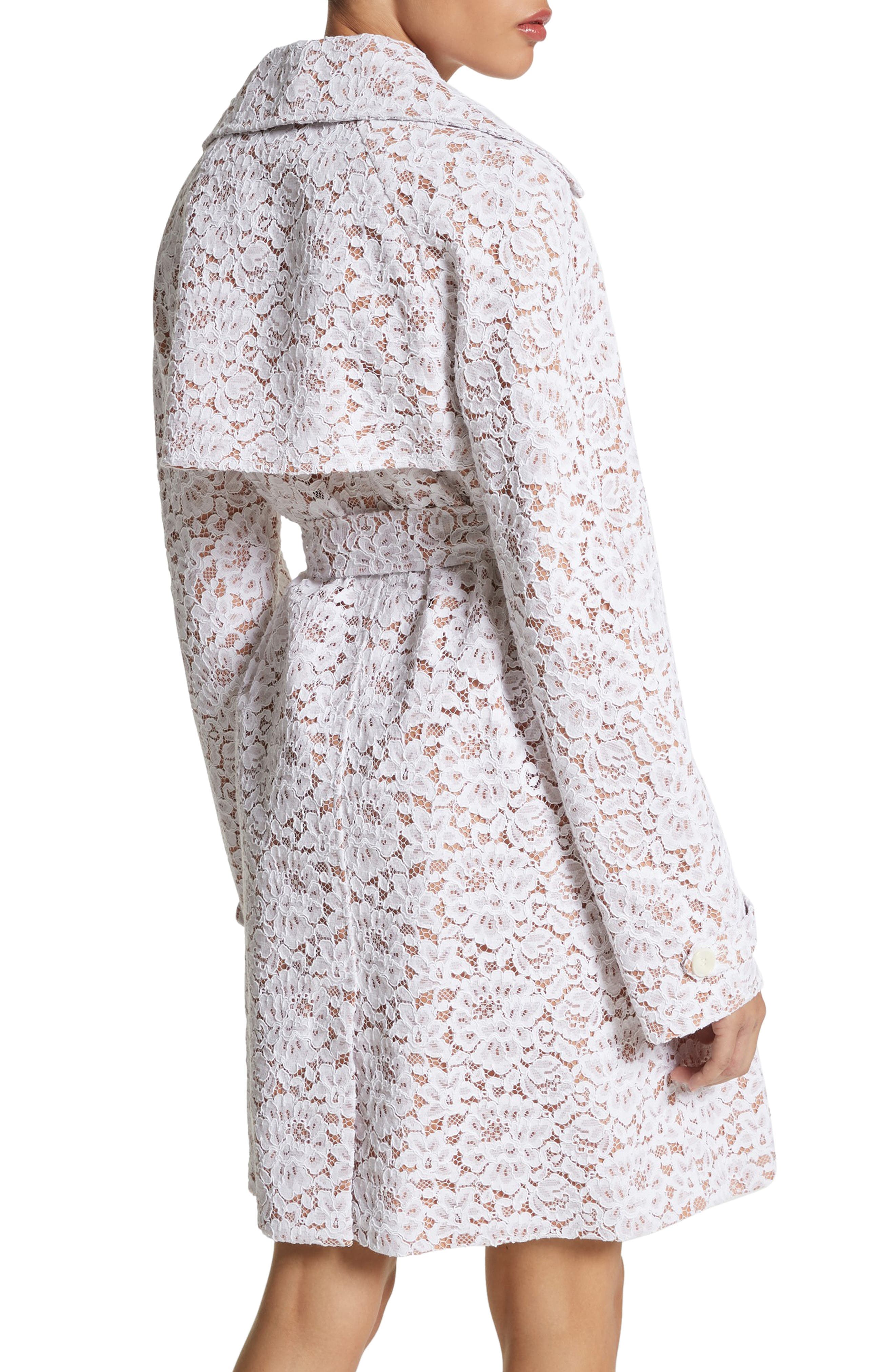 Floral Lace Trench Coat - image 2