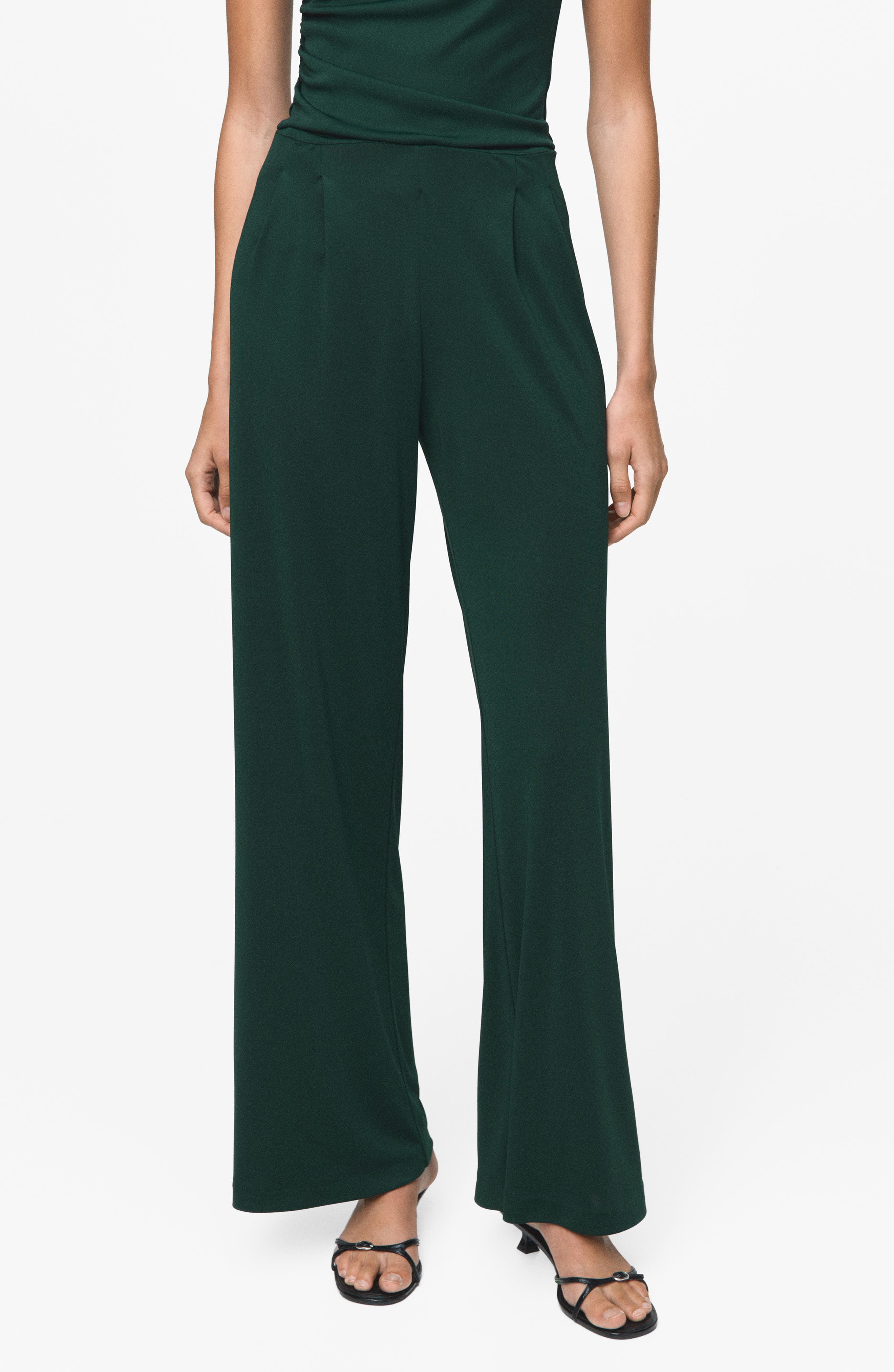 Pleated Wide Leg Pants - image 1