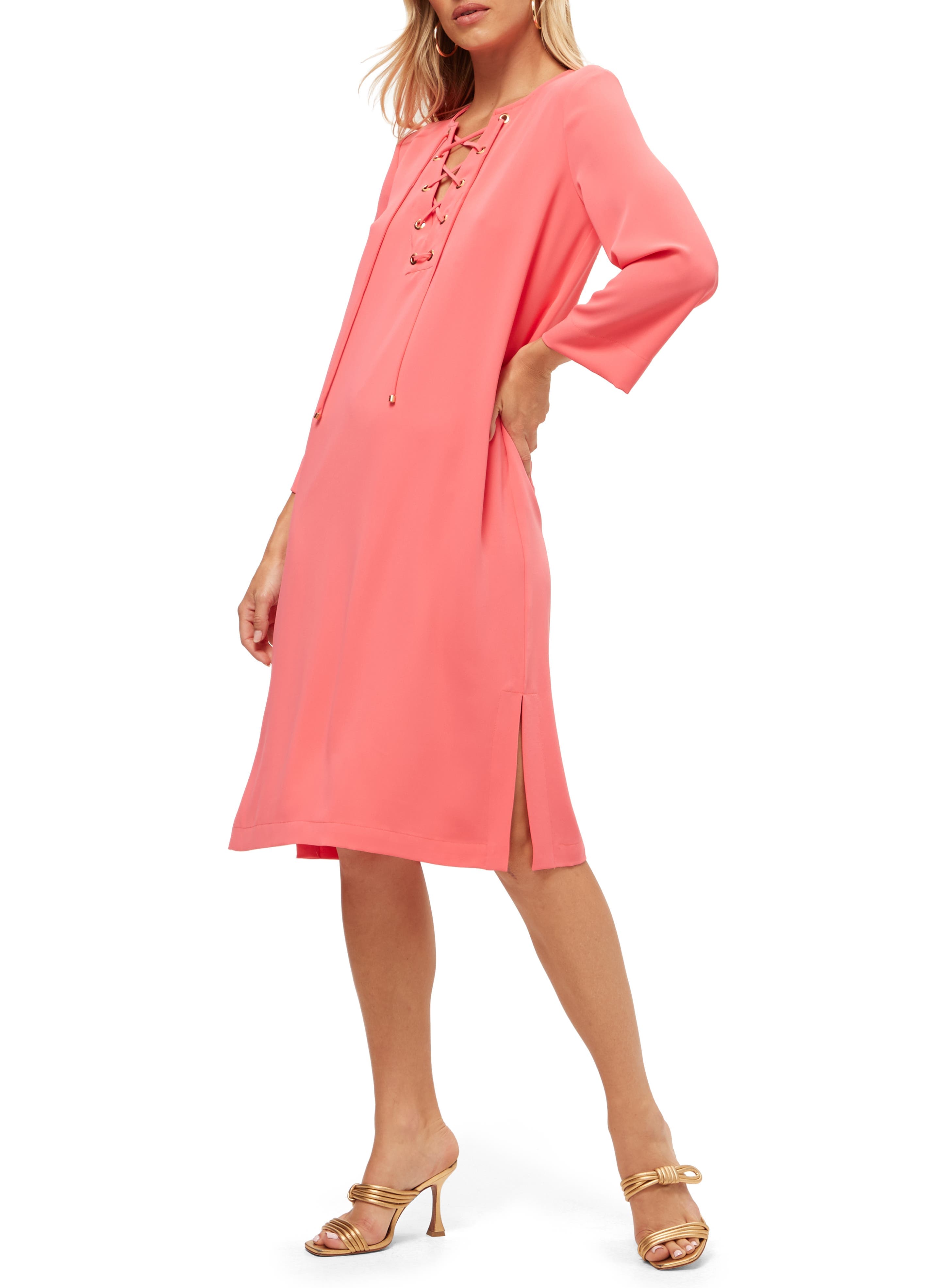 Catamaran Lace Up Midi Dress - image 2