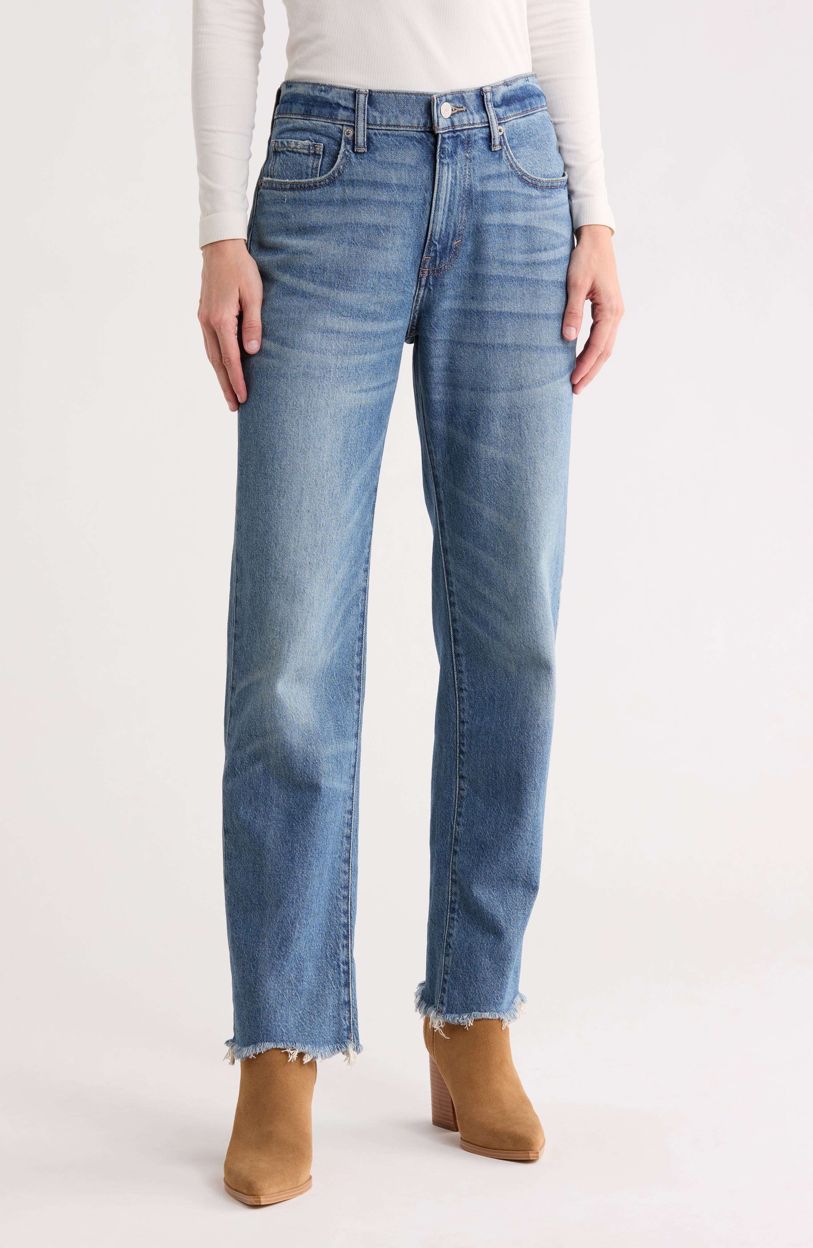 '90s High Waist Crop Loose Fit Jeans - image 1