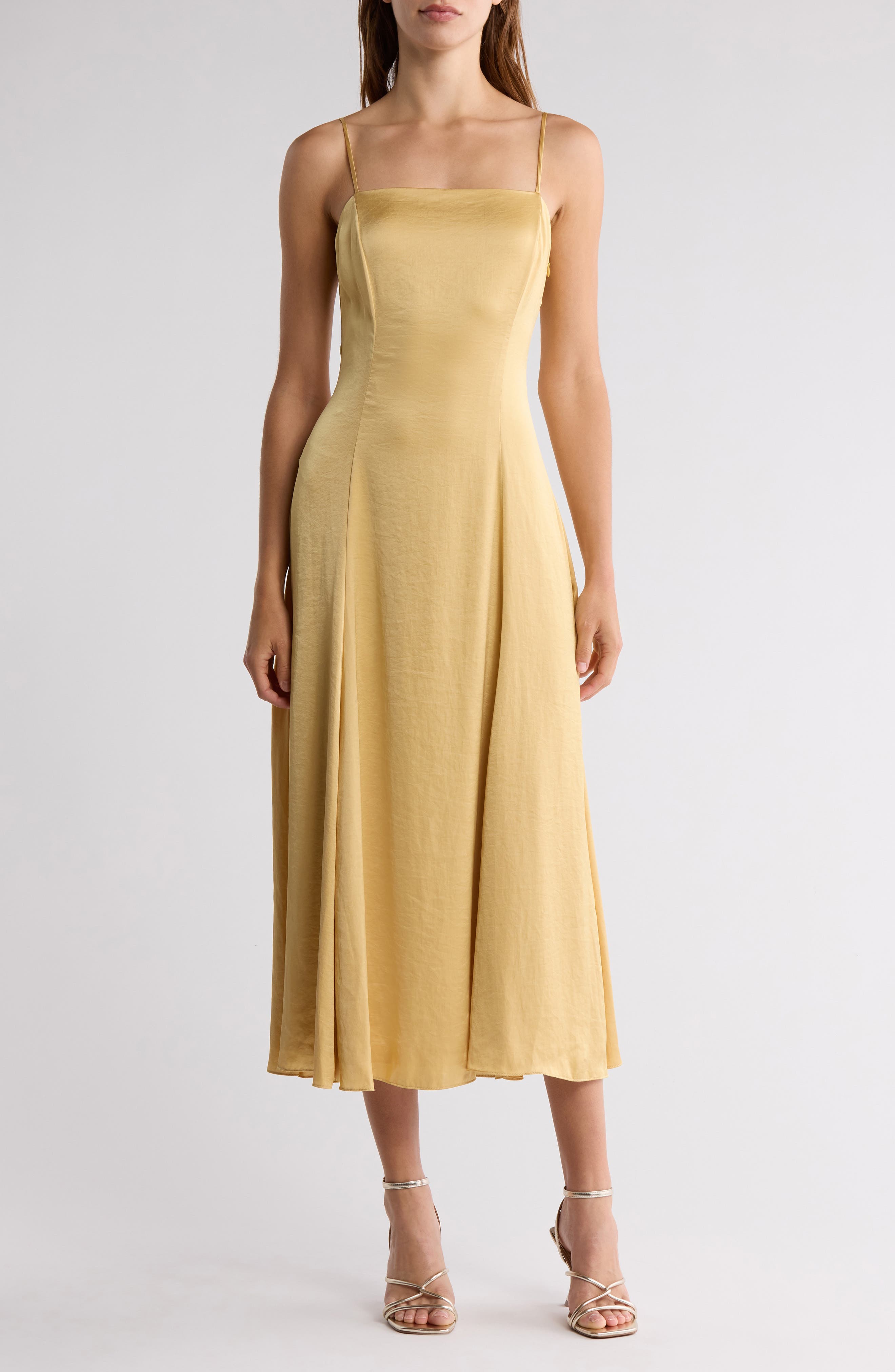 Cami Crushed Satin Dress - image 1