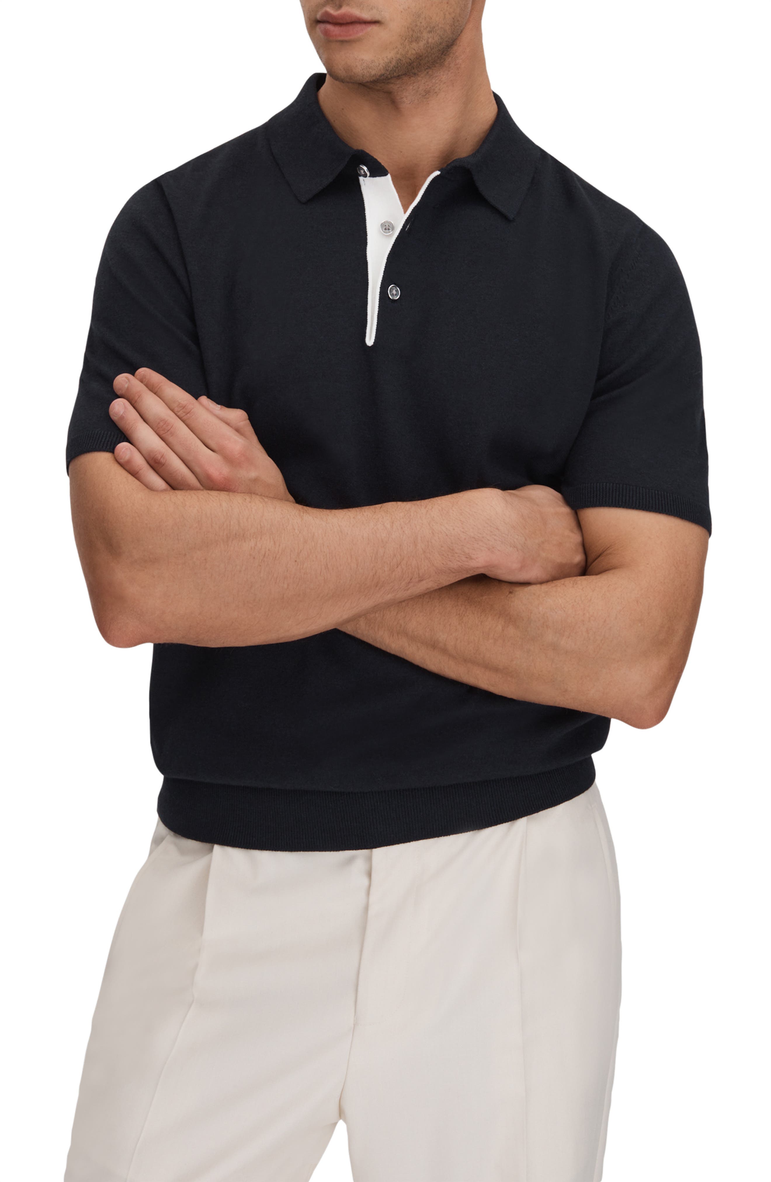 Finch Heathered Polo Sweater - image 1