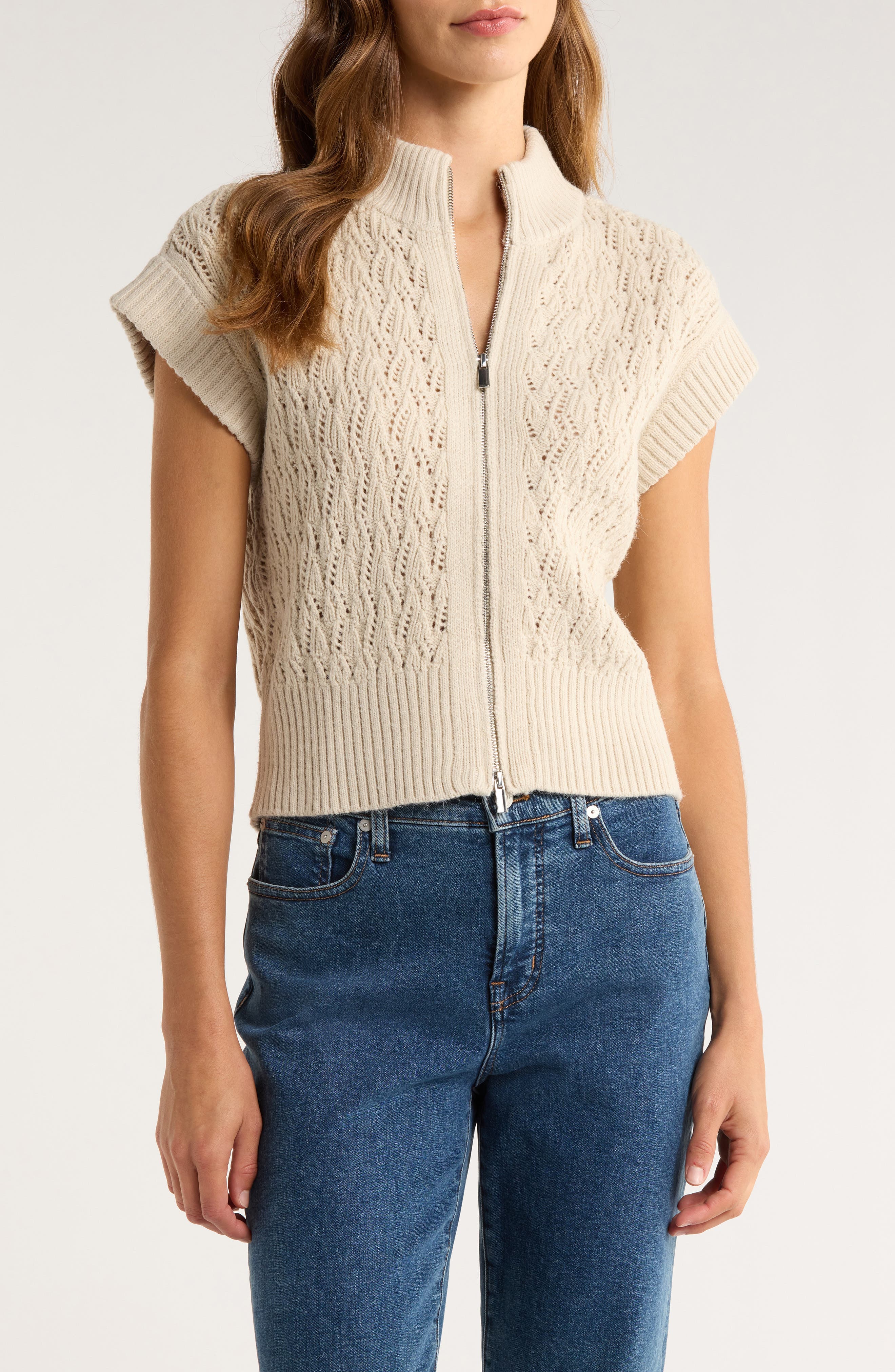 Pointelle Sweater Vest - image 1