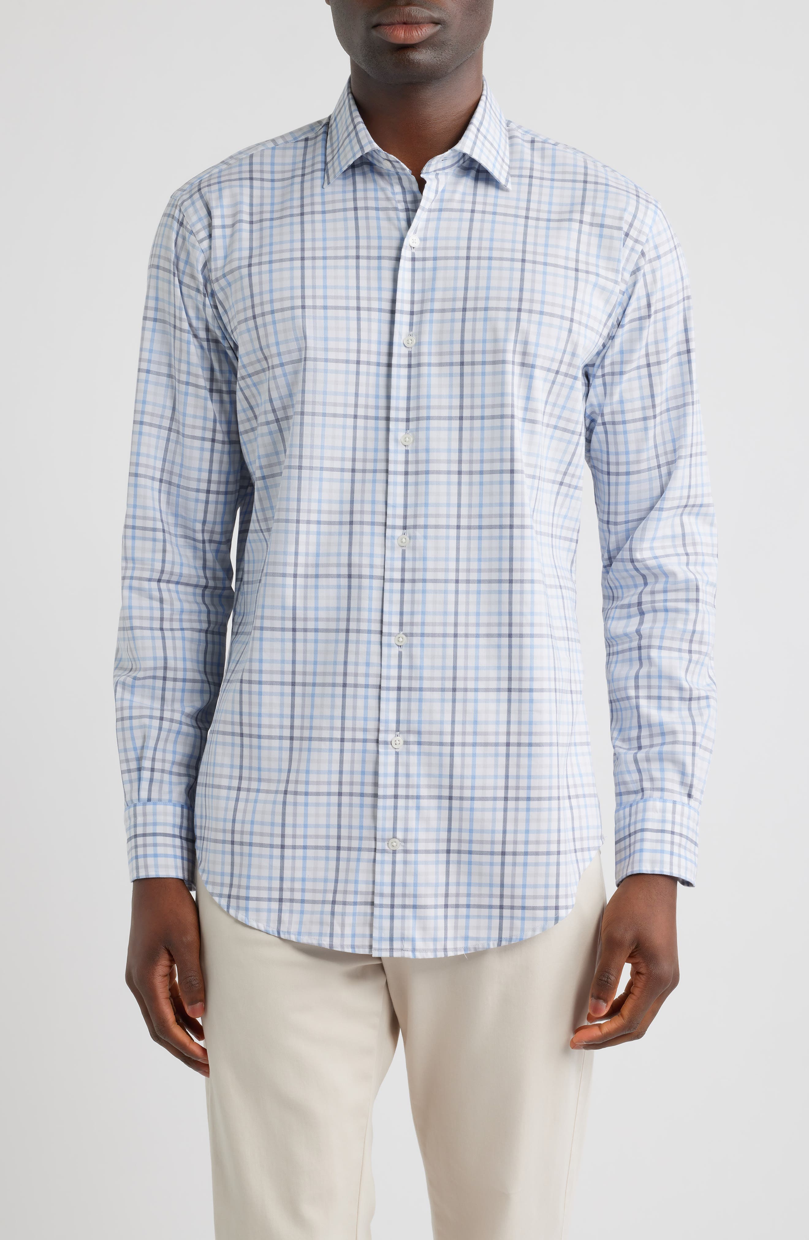 Warren Plaid Crown Light Button-Up Shirt - image 3
