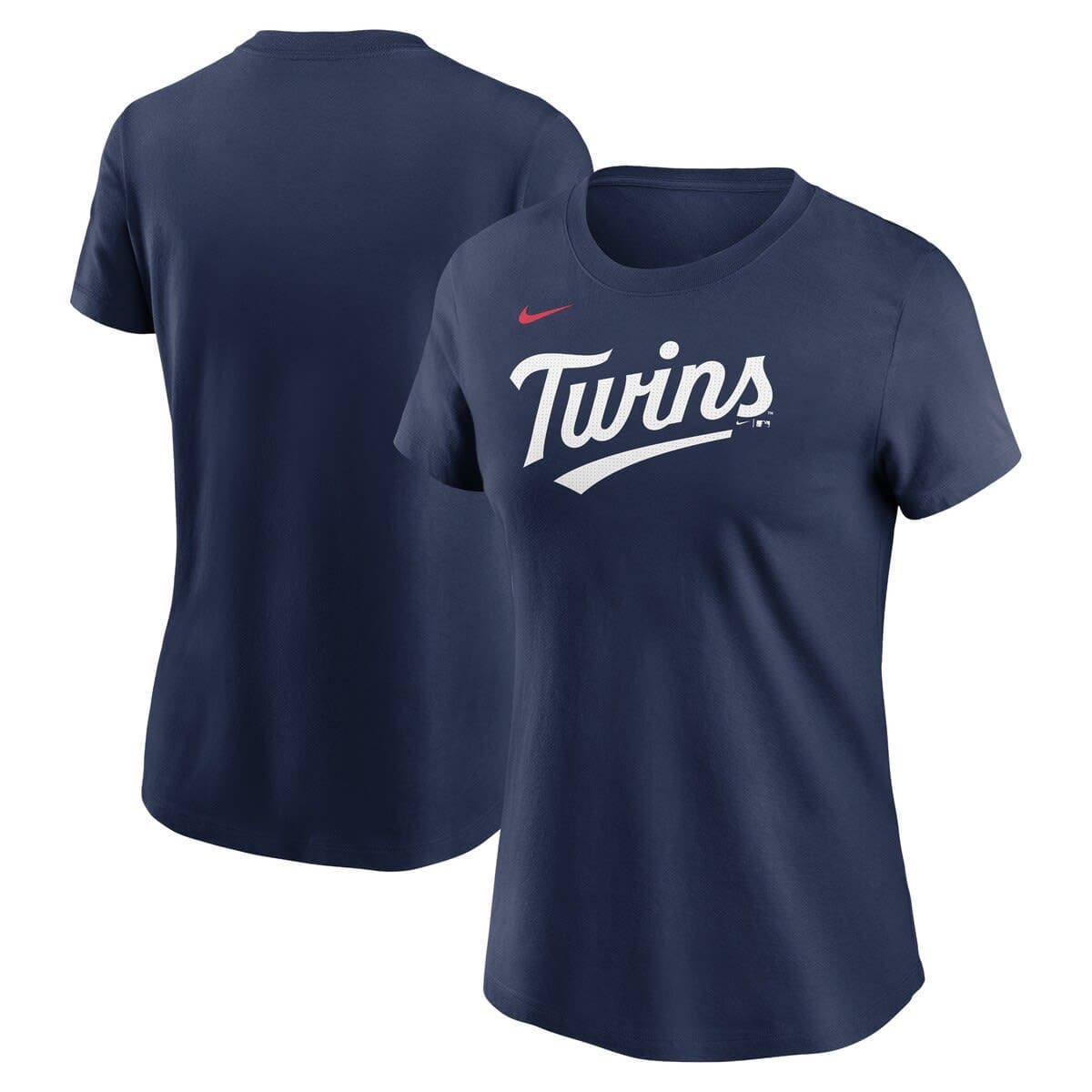 Women's Nike  Navy Minnesota Twins Fuse Wordmark T-Shirt - image 1
