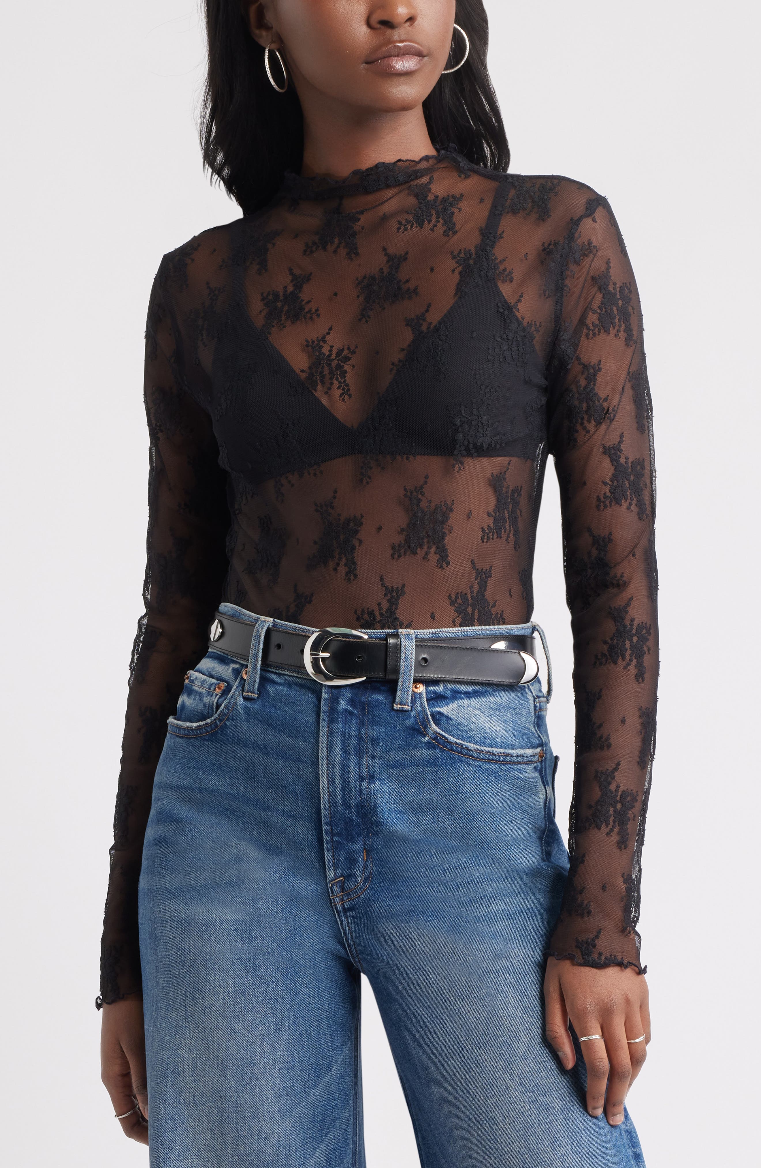 Sheer Lace Top - image 1
