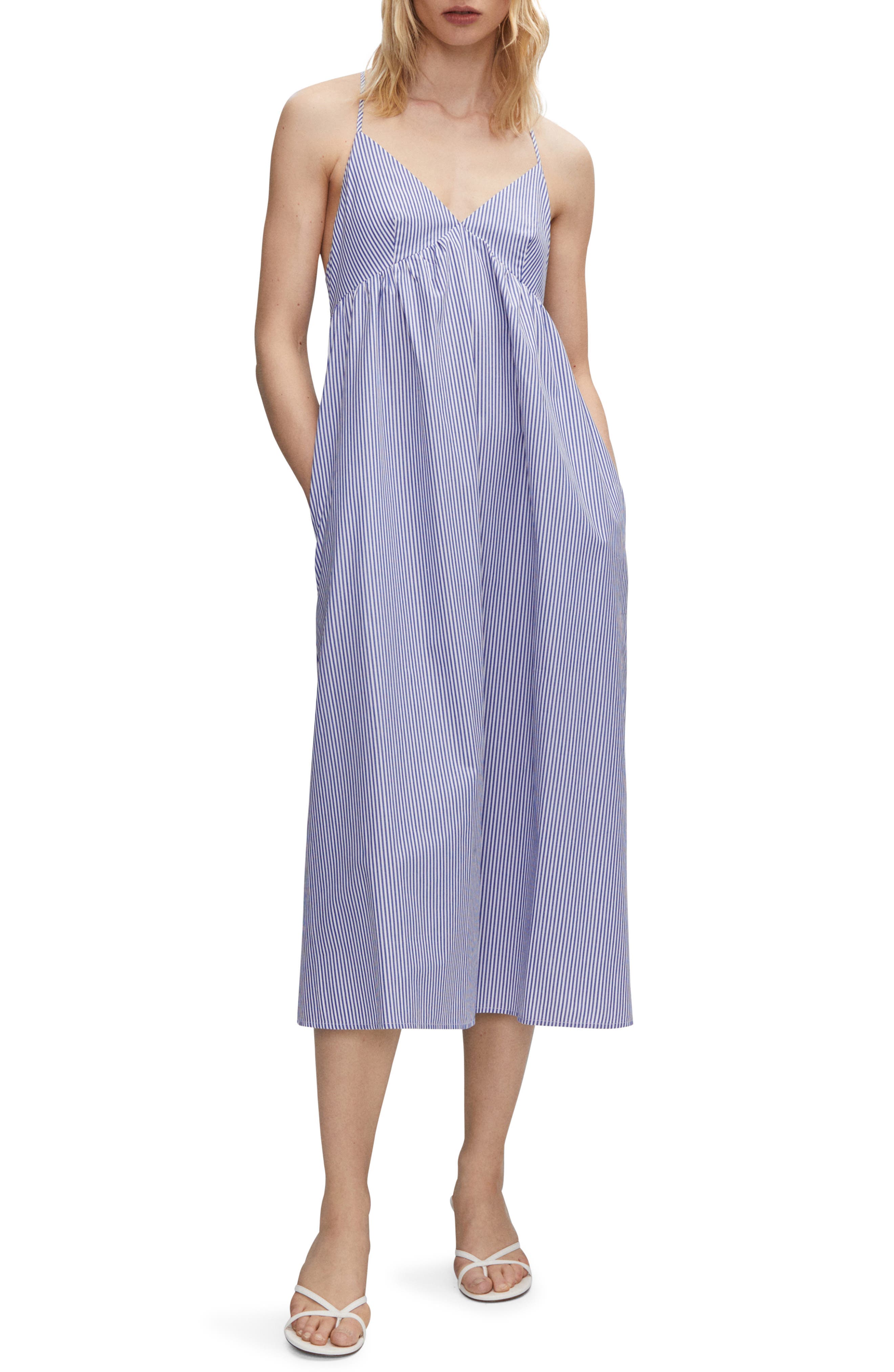 Stripe Cotton Midi Sundress - image 1