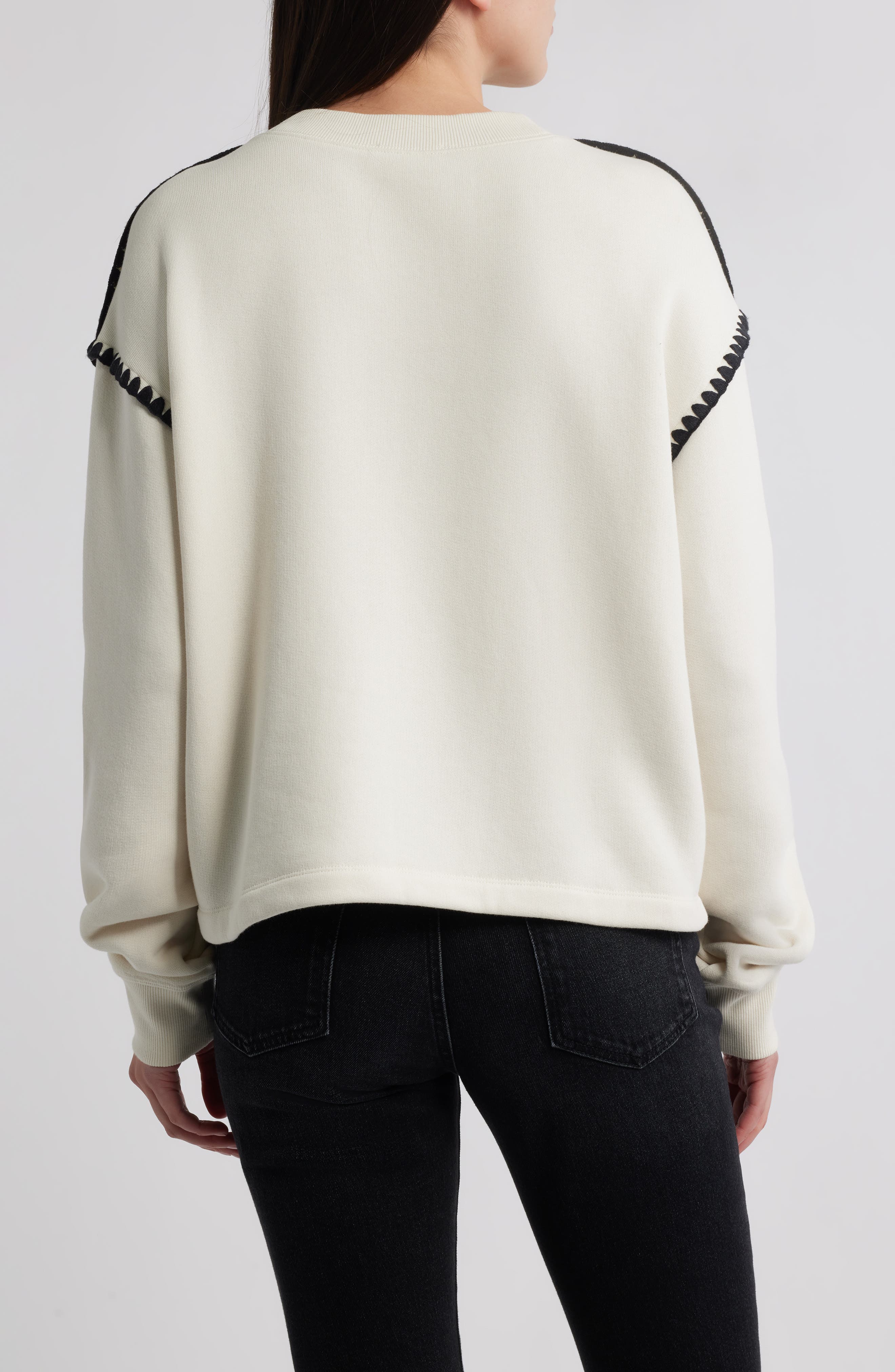 Blanket Stitch Terry Sweatshirt - image 2