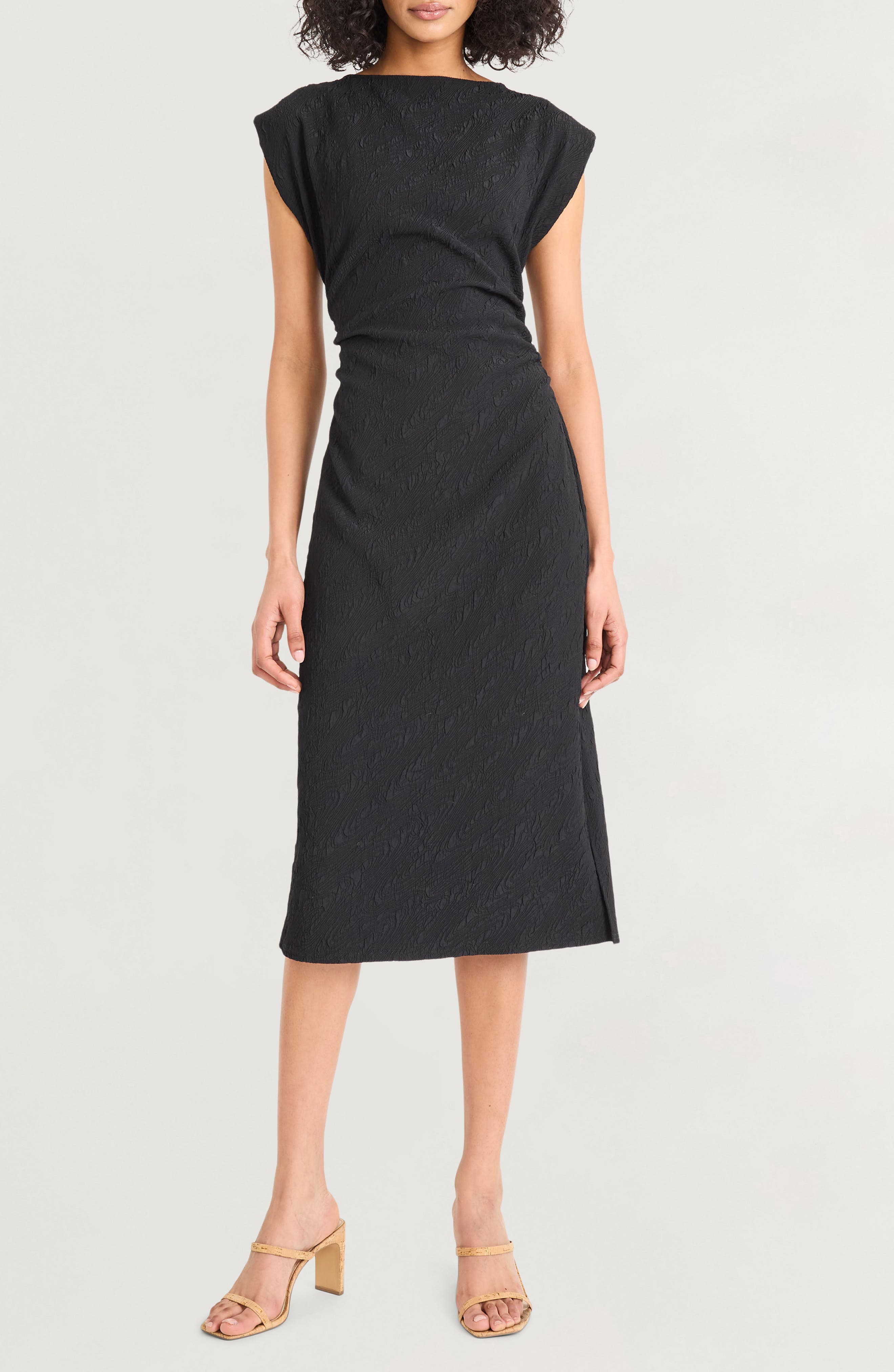 Textured Midi Dress - image 1