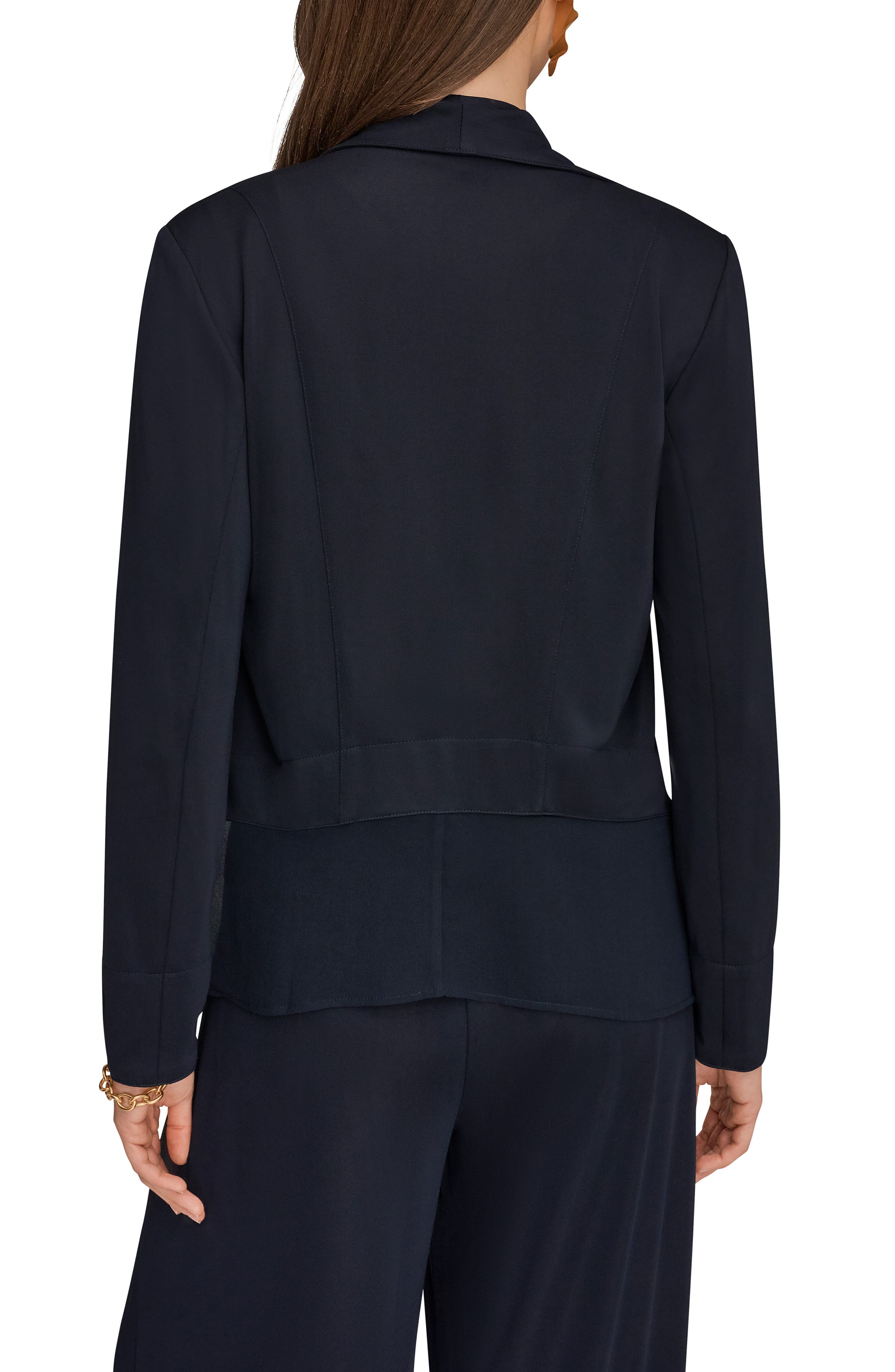 Mixed Media Open Front Jacket - image 2