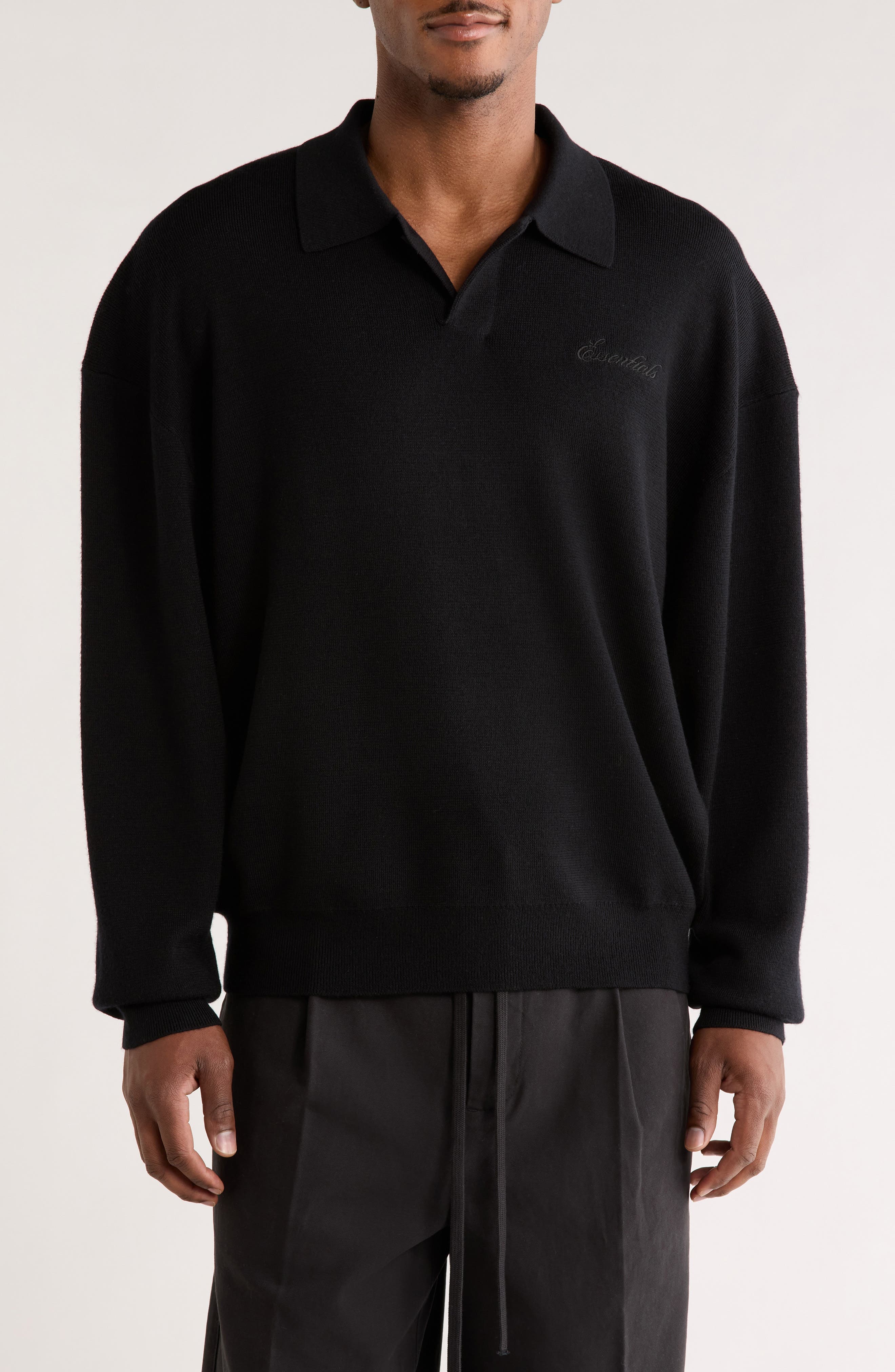 Signature '90s Merino Wool Polo Sweater - image 1