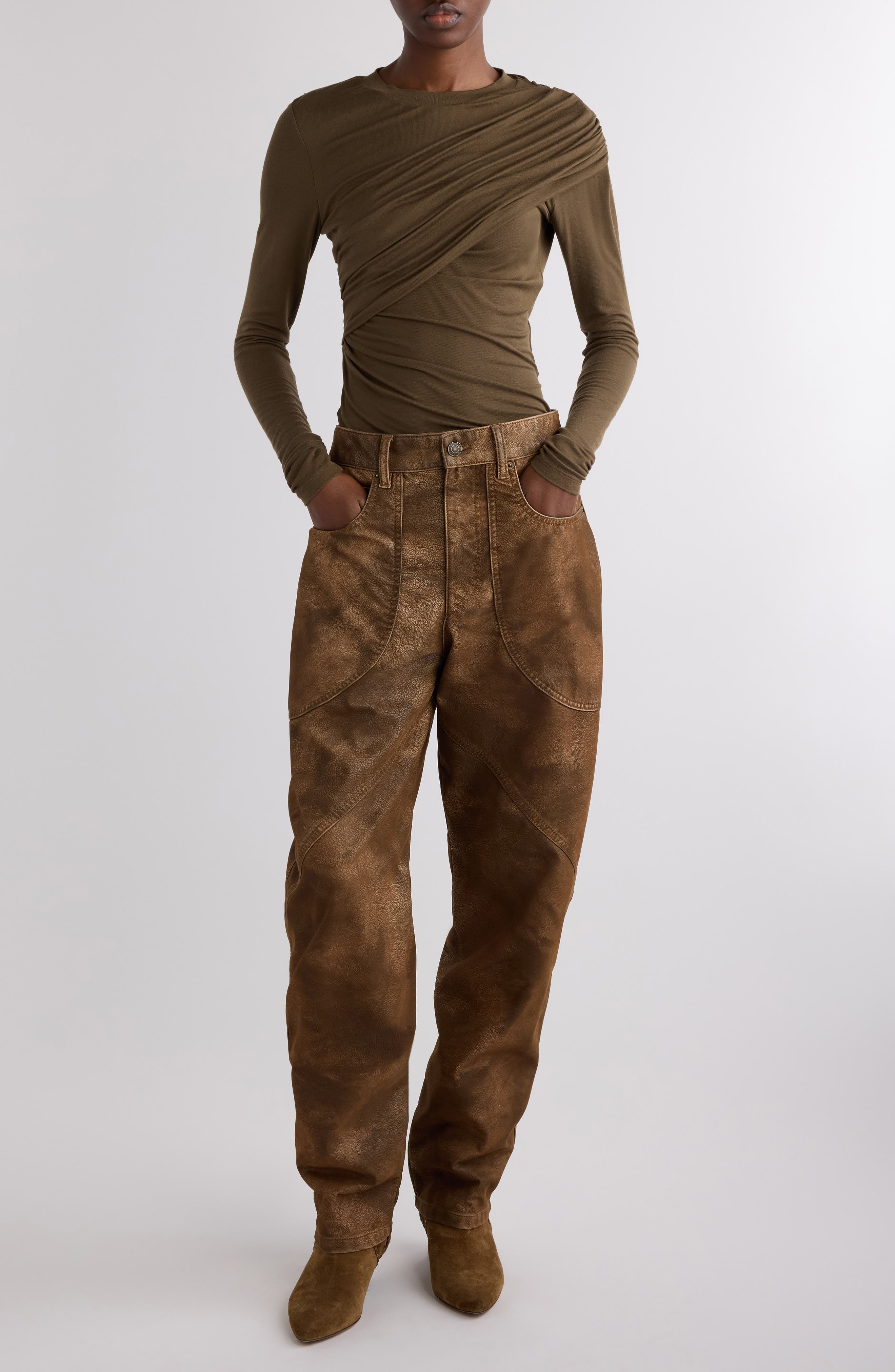 Dressi Draped Jersey Top - image 2