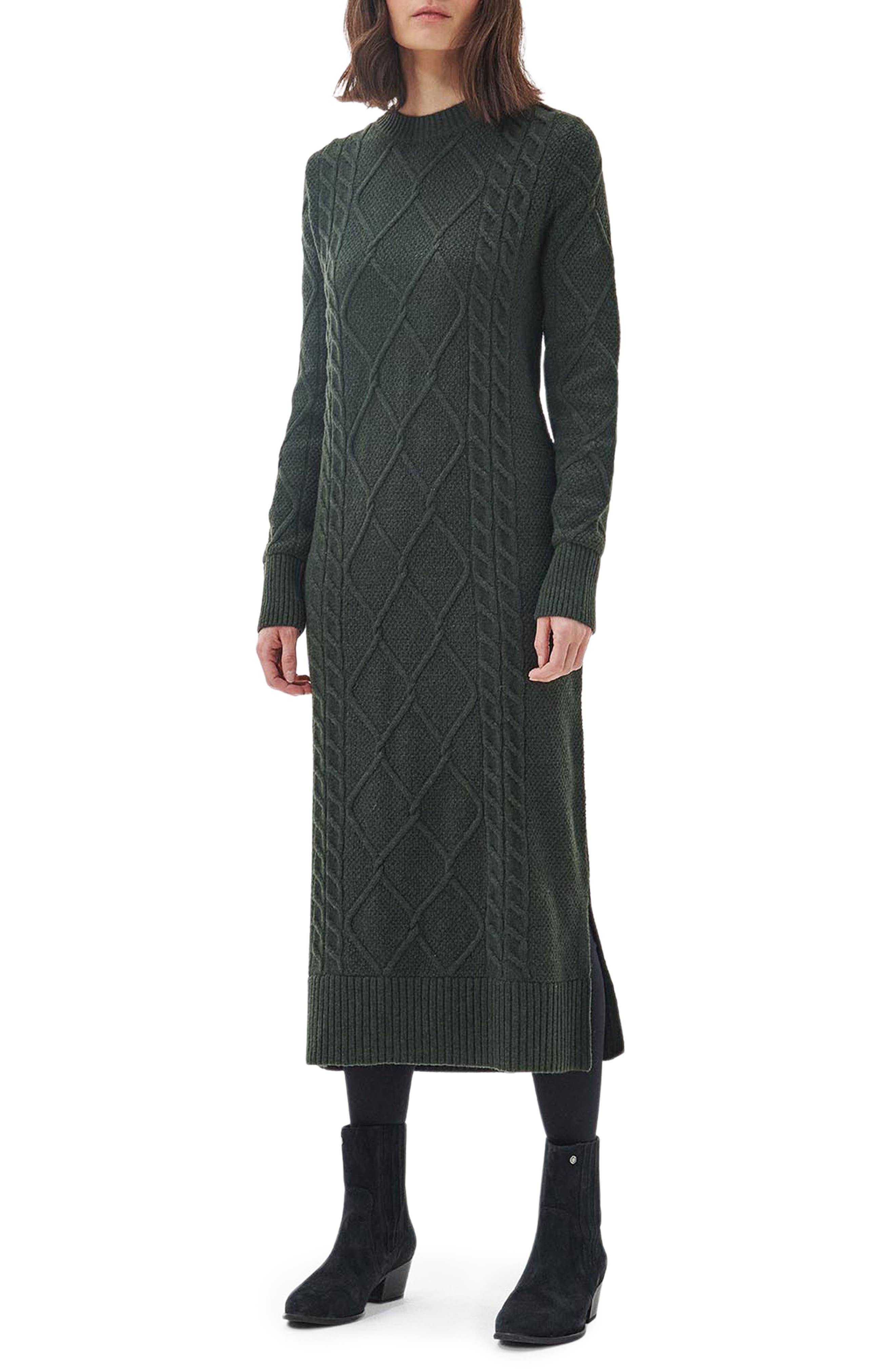 Burne Long Sleeve Wool Blend Sweater Dress - image 1