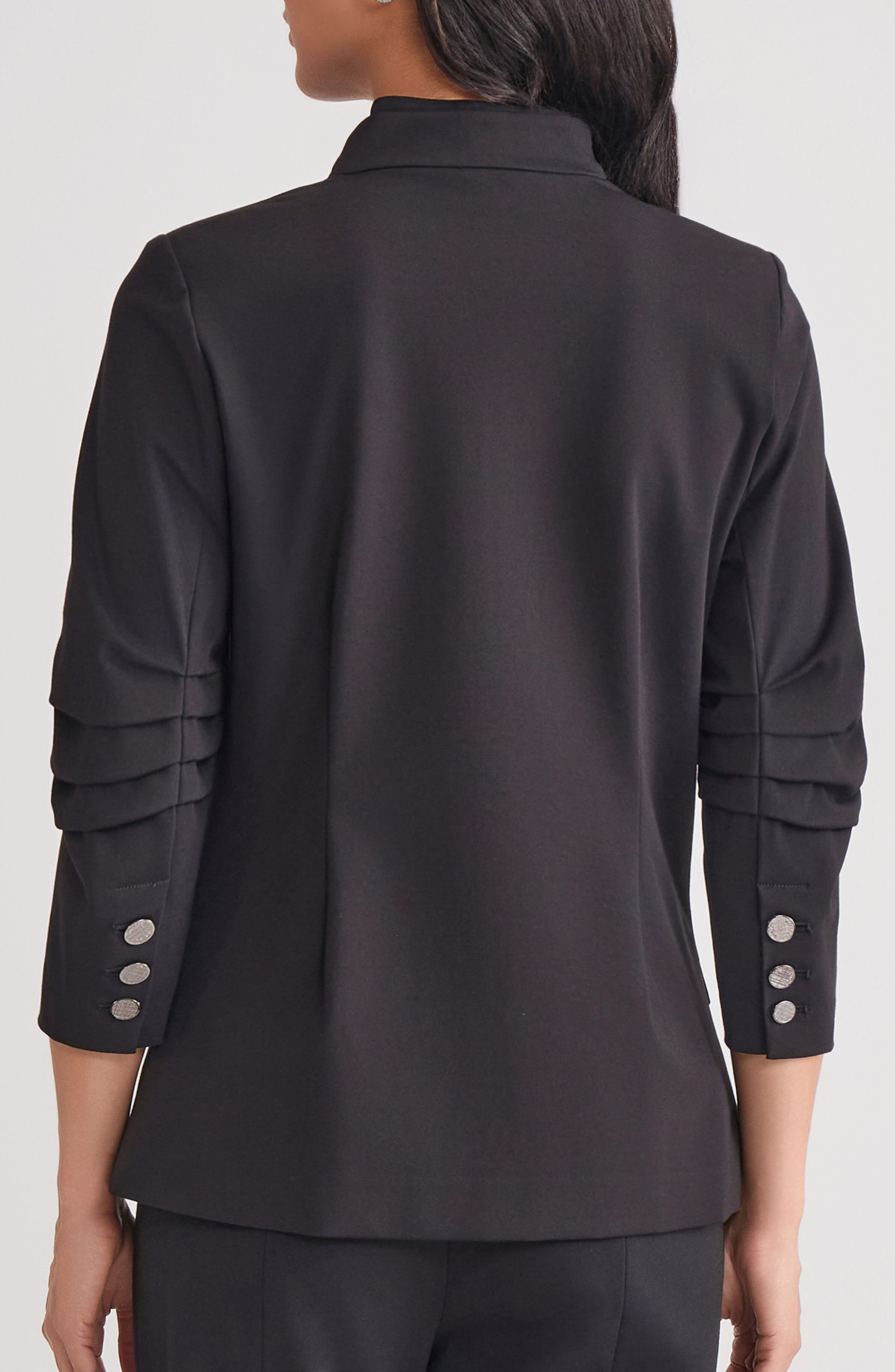 Ruched Sleeve Ponte Jacket - image 2