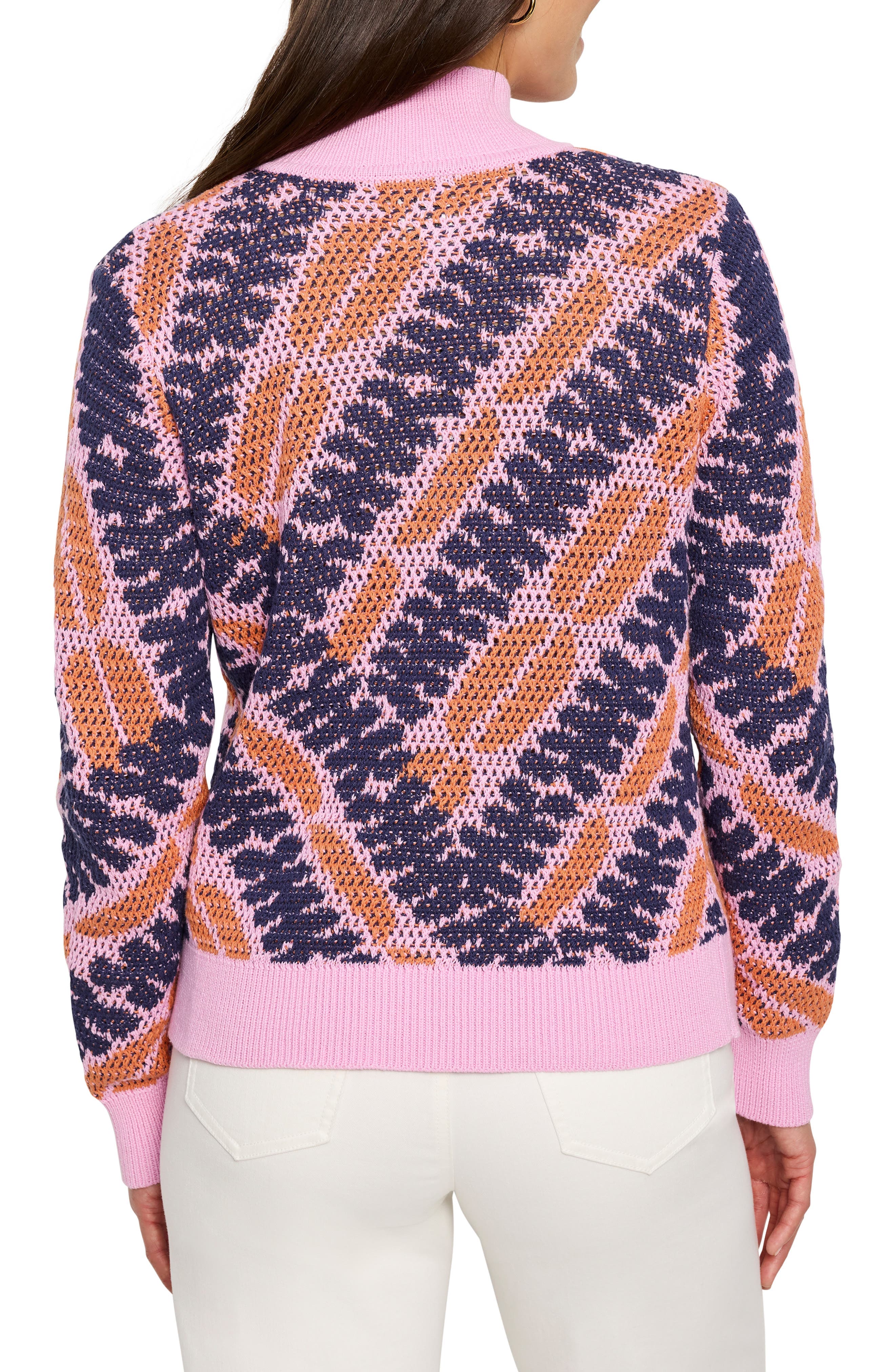 Squiggle Jacquard Mesh Sweater - image 2