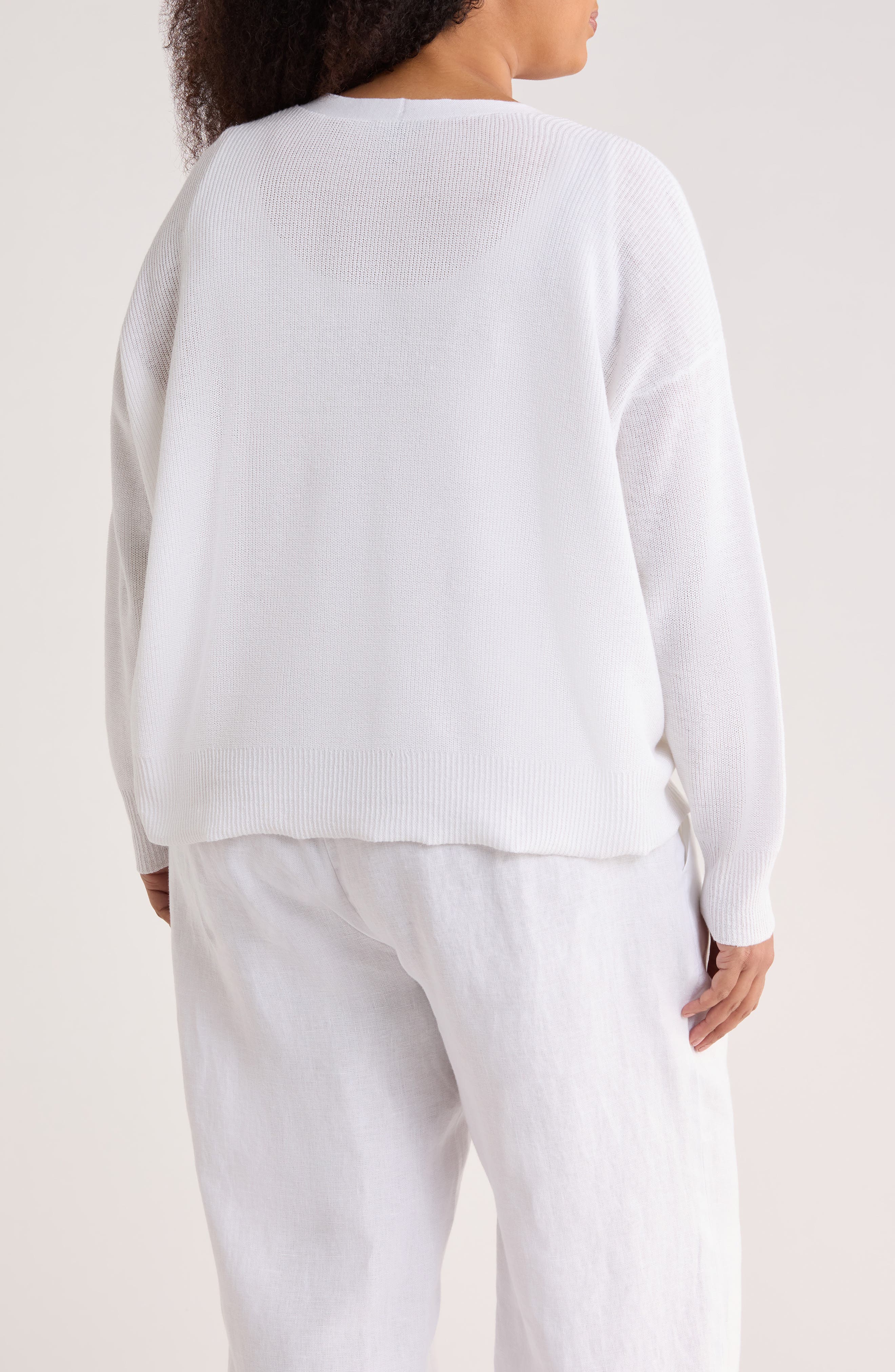 V-Neck Organic Linen & Organic Cotton Cardigan - image 2