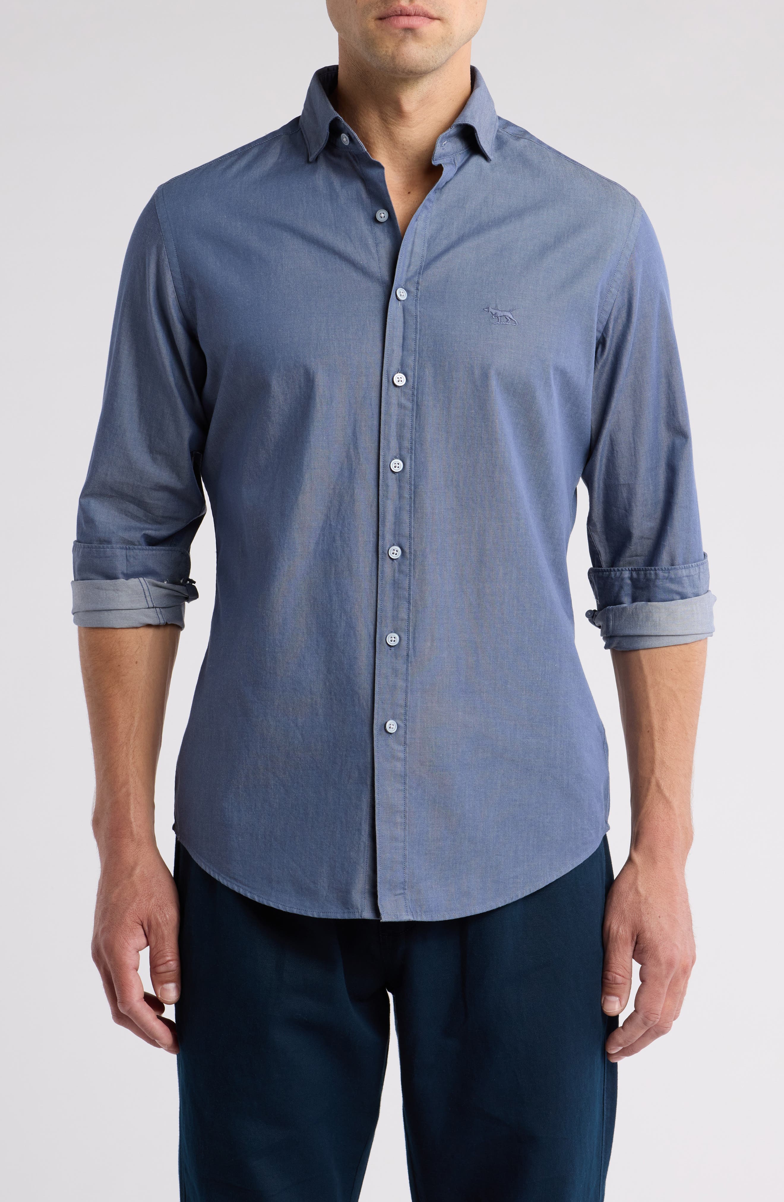 Sunrise Beach Sports Fit Cotton Button-Up Shirt - image 3