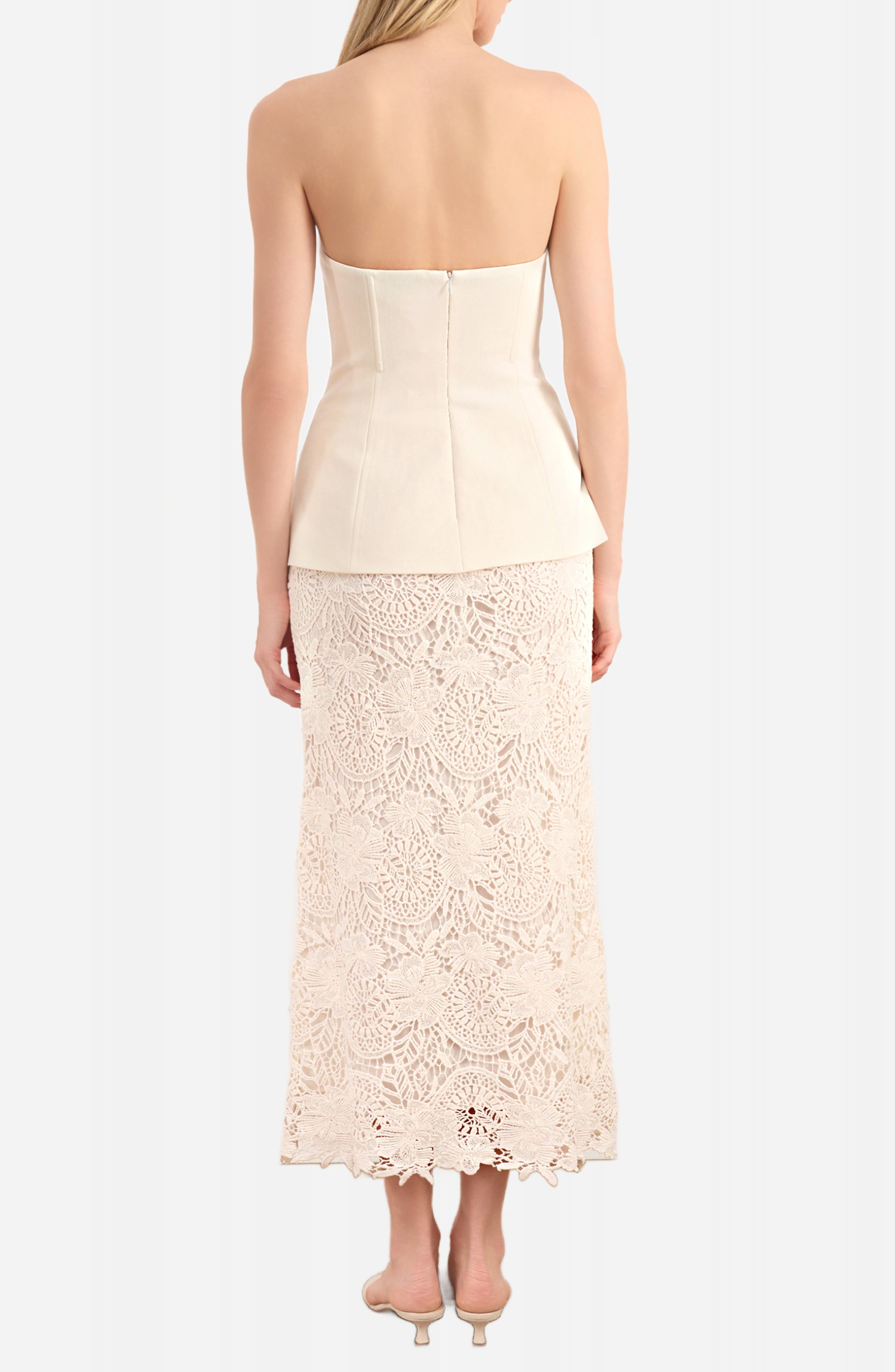 Imogene Strapless Mixed Media Dress - image 2