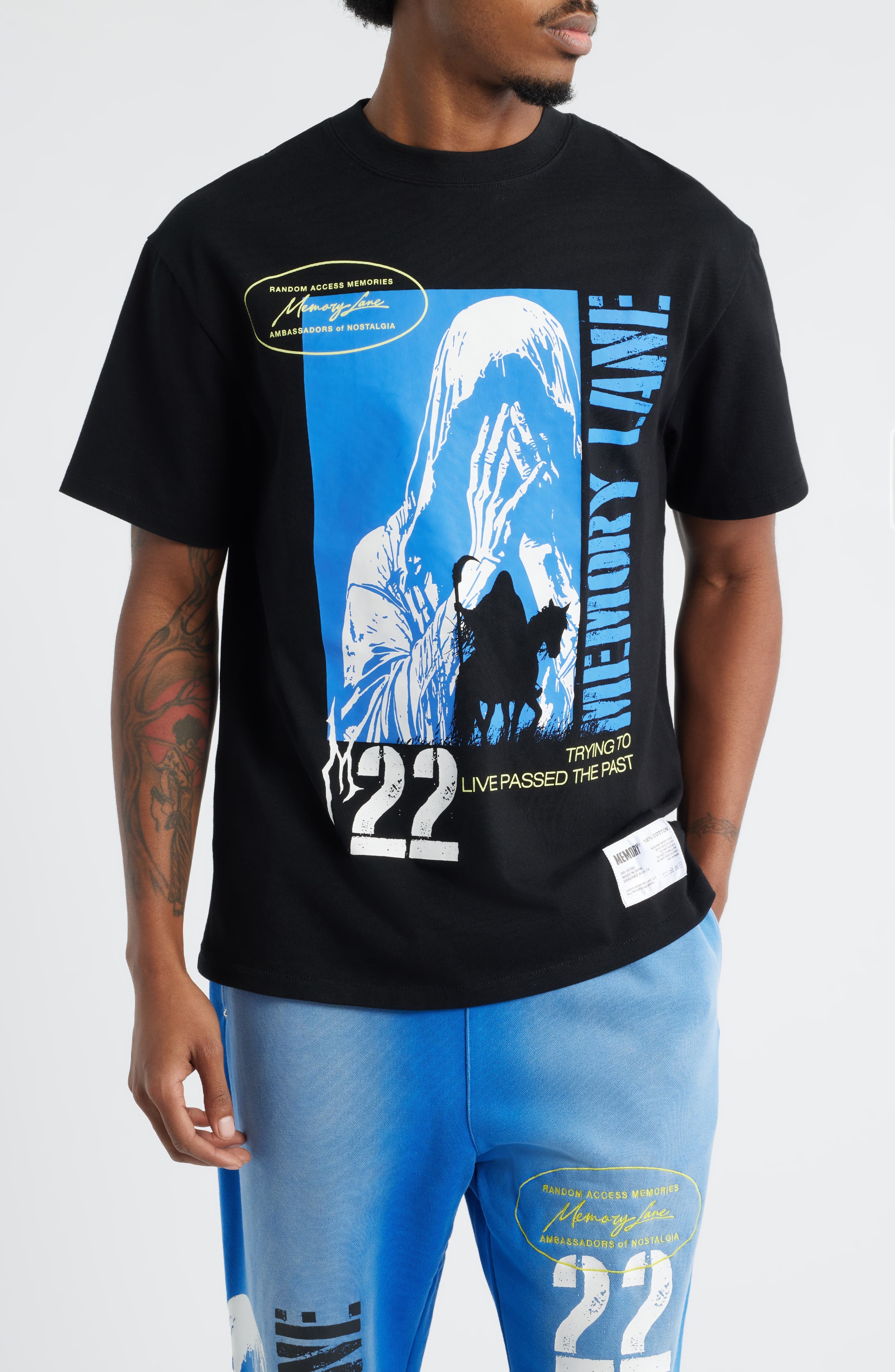 Runnin' Past Cotton Jersey Graphic T-Shirt - image 1