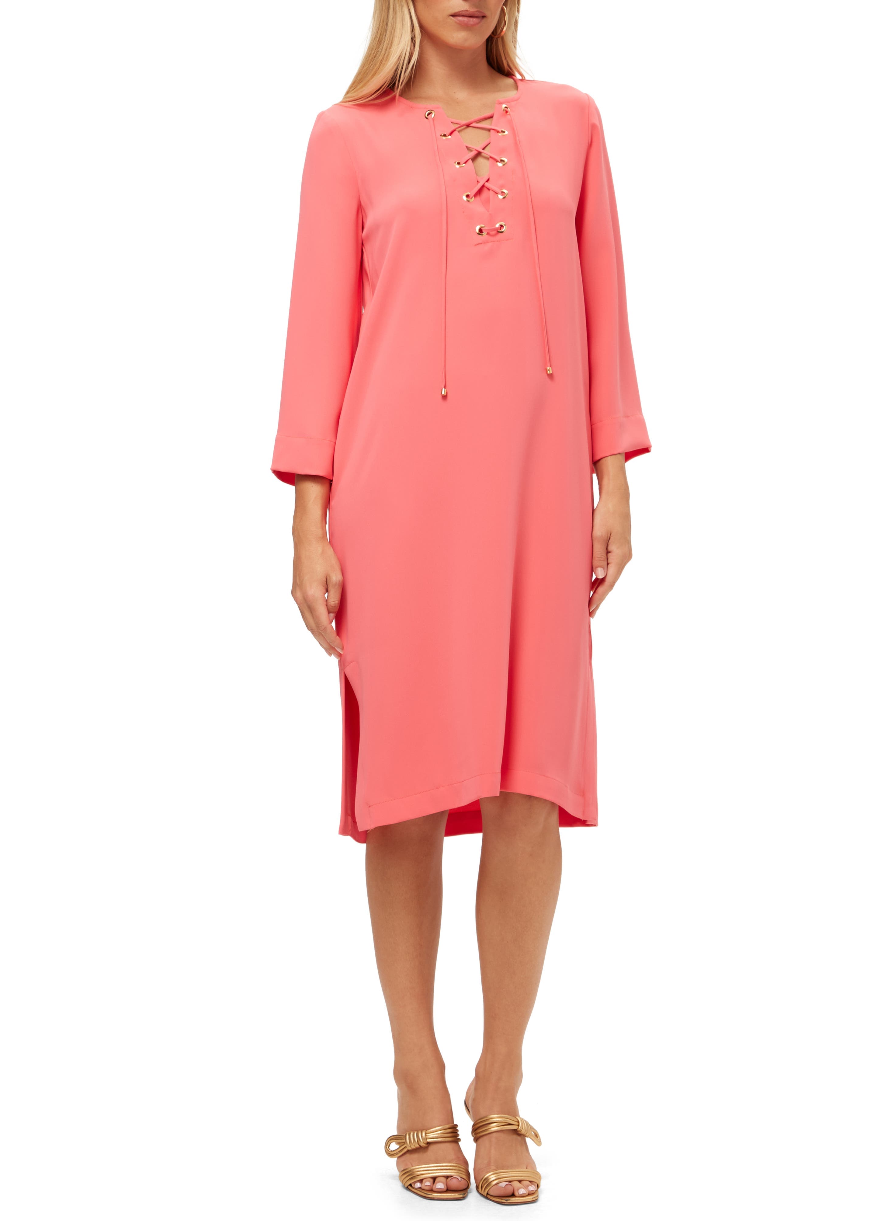 Catamaran Lace Up Midi Dress - image 1