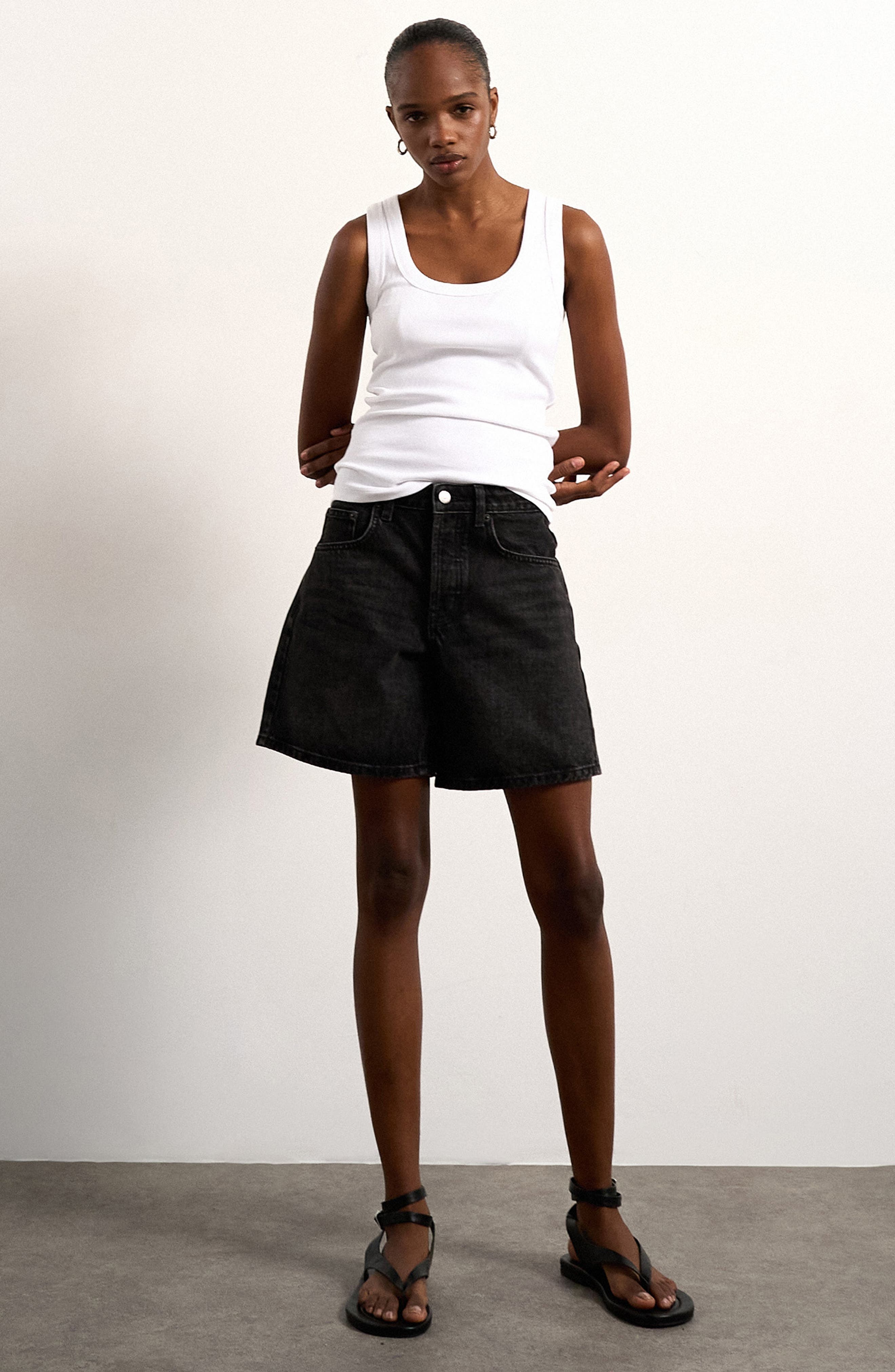 Editor Relaxed Mid Thigh Denim Shorts - image 1