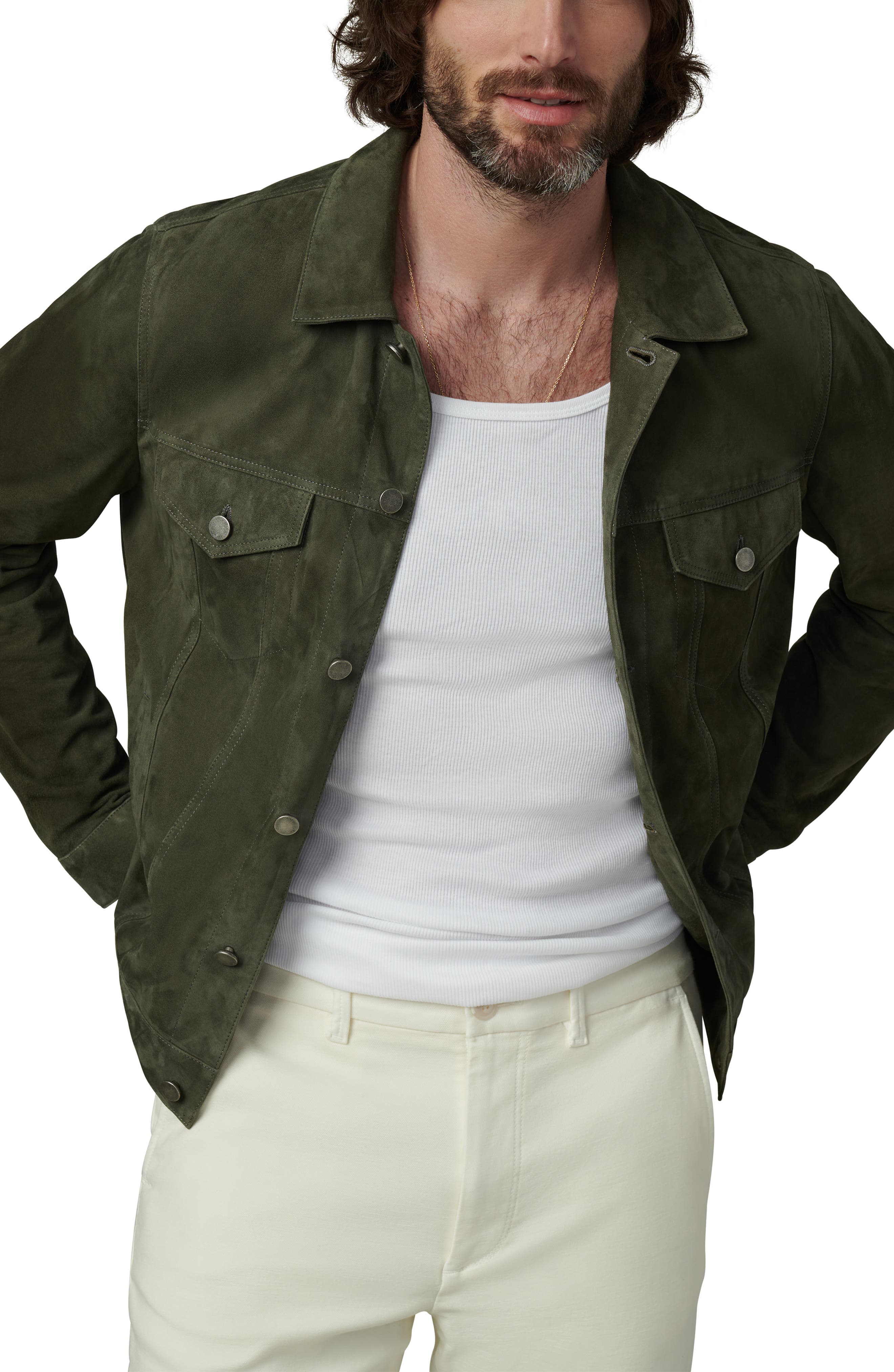 Cash Suede Trucker Jacket - image 1