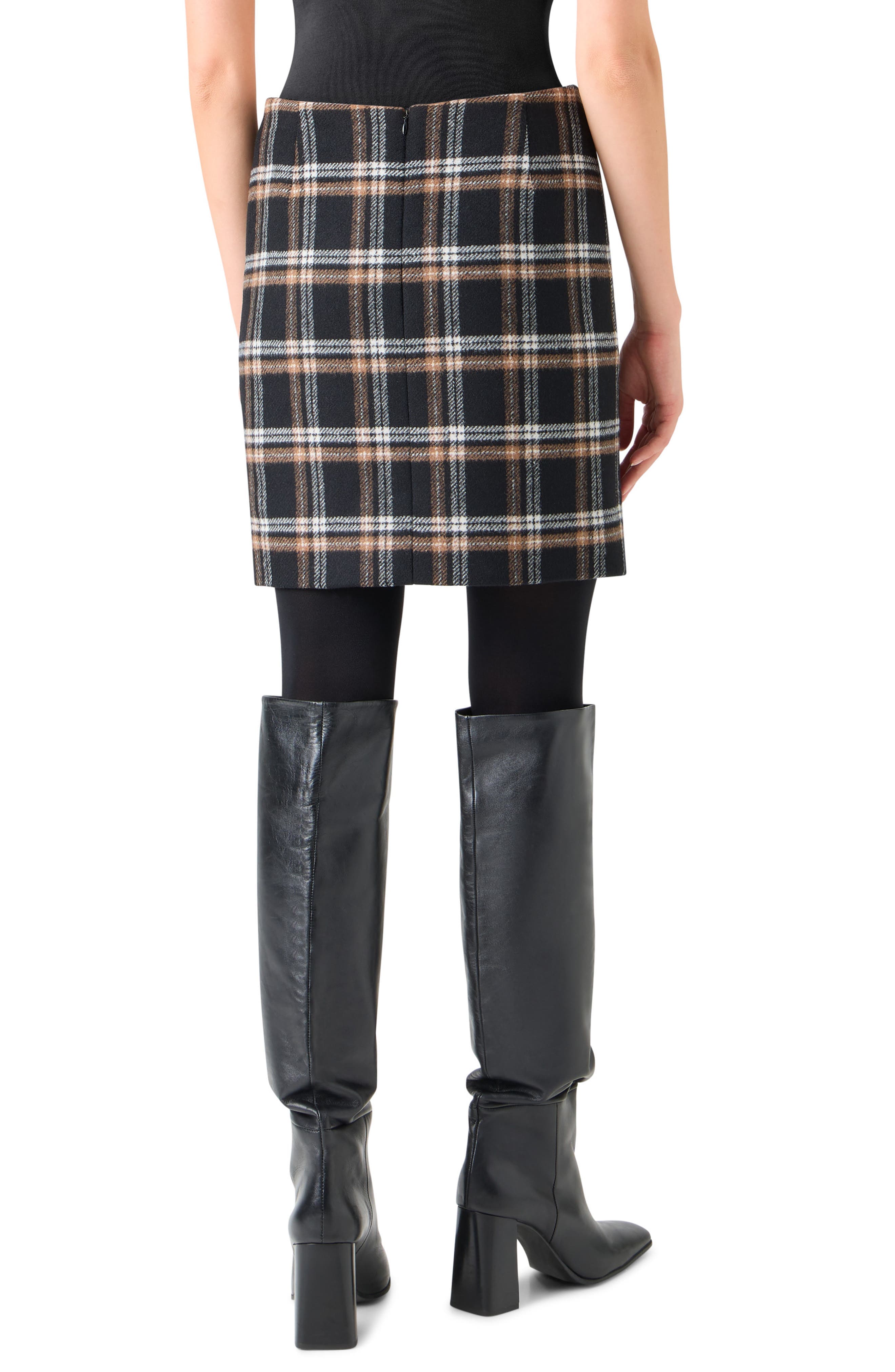 Plaid Tweed Miniskirt - image 2