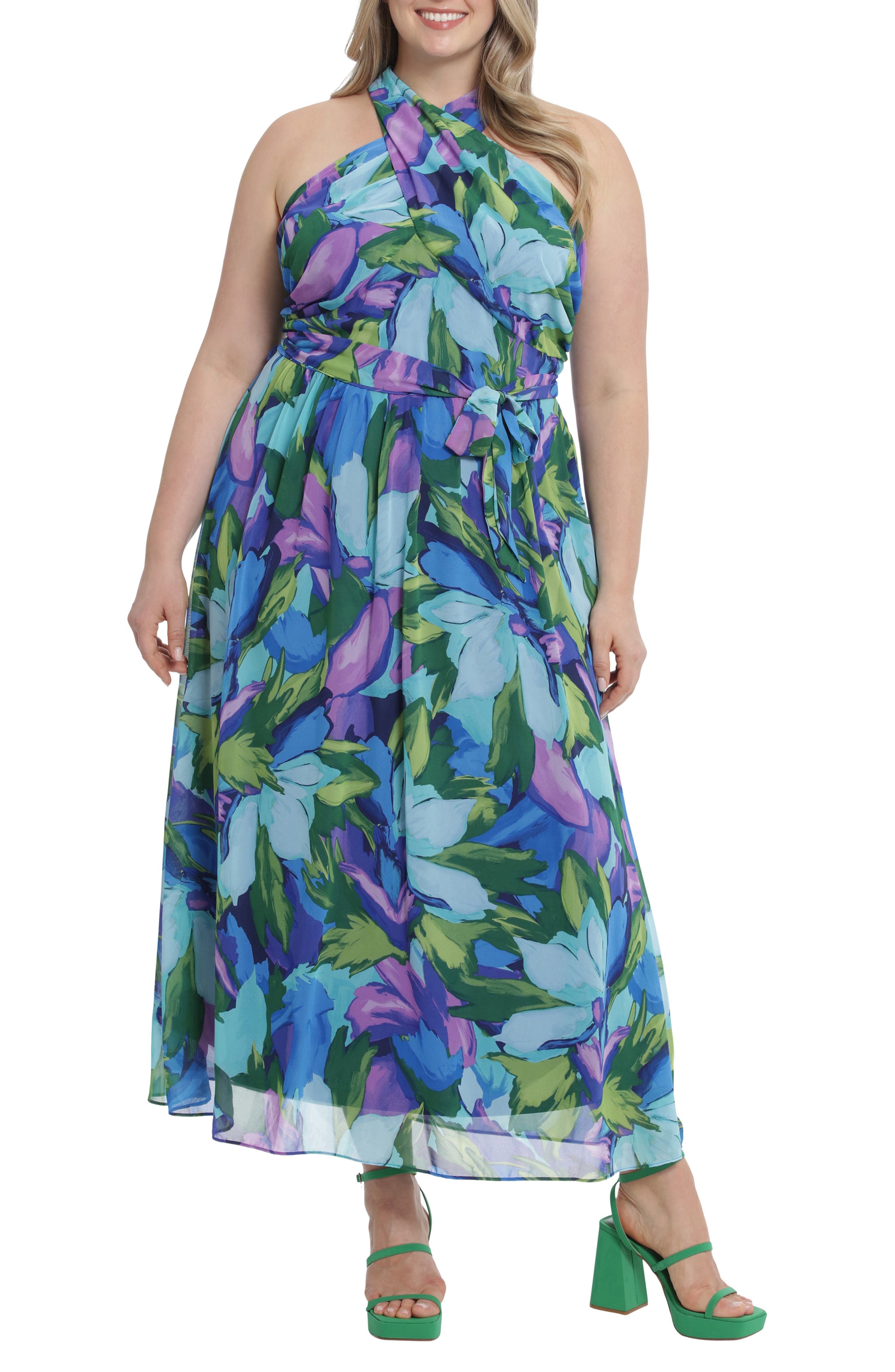 Halter Neck Maxi Dress - image 1