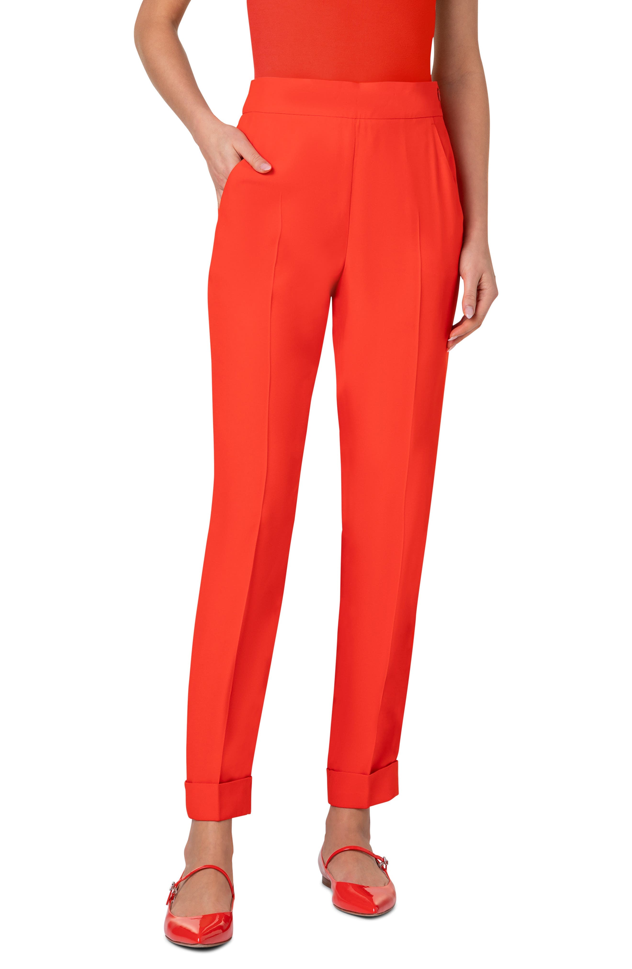 Chris Cuffed Crepe Pants - image 1
