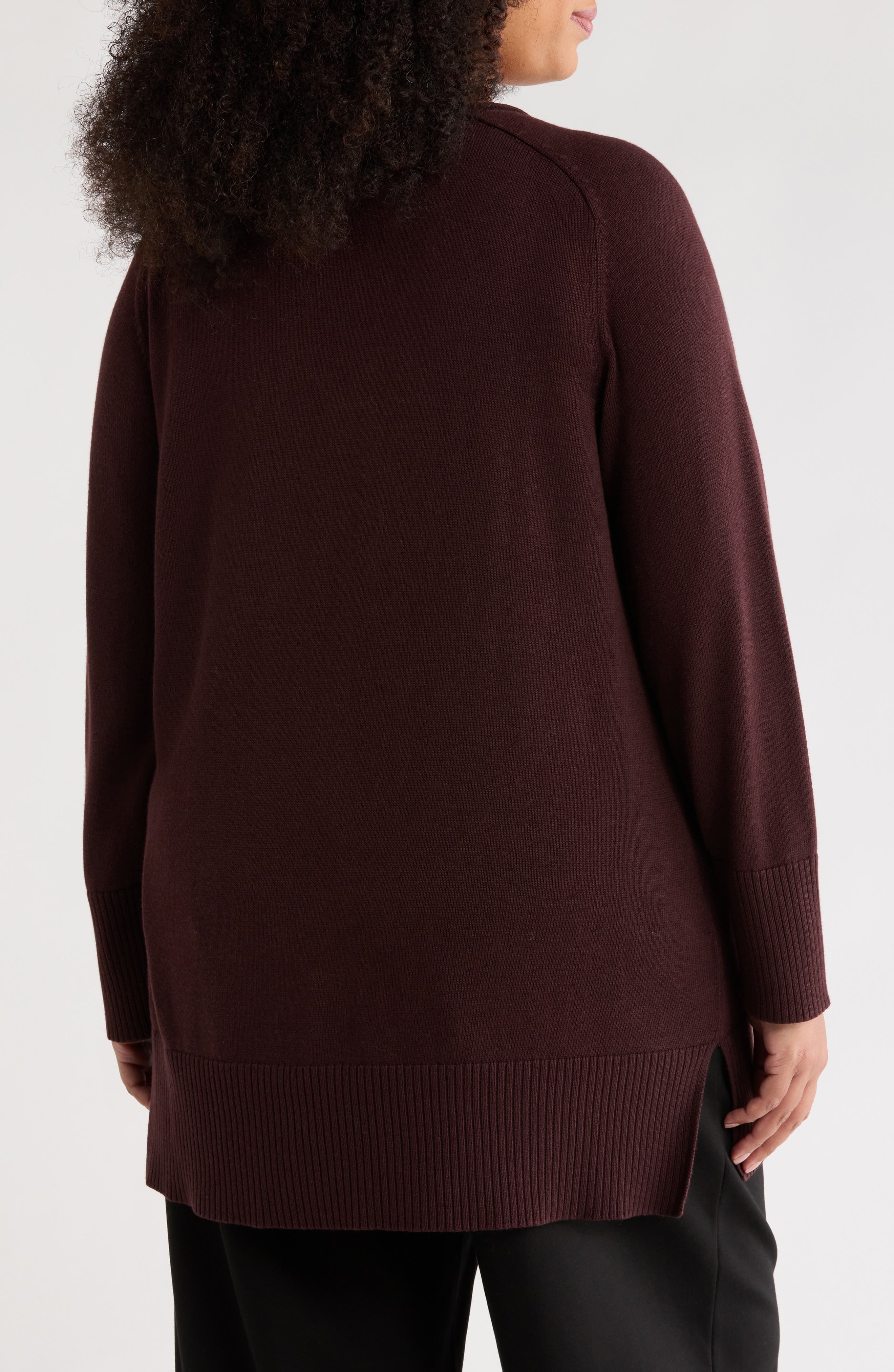V-Neck Organic Cotton Blend Sweater - image 2