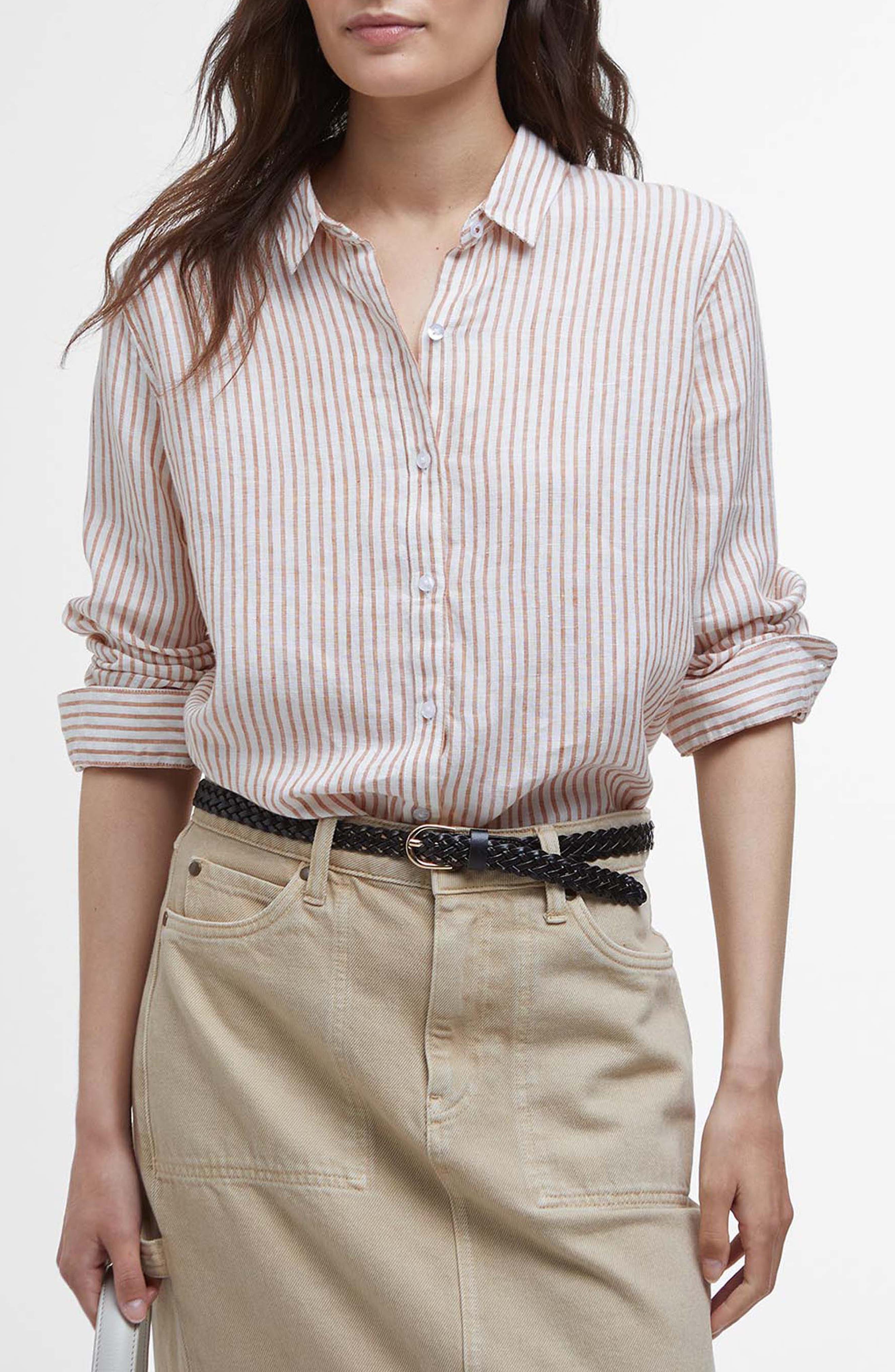 Marine Stripe Linen Shirt - image 1