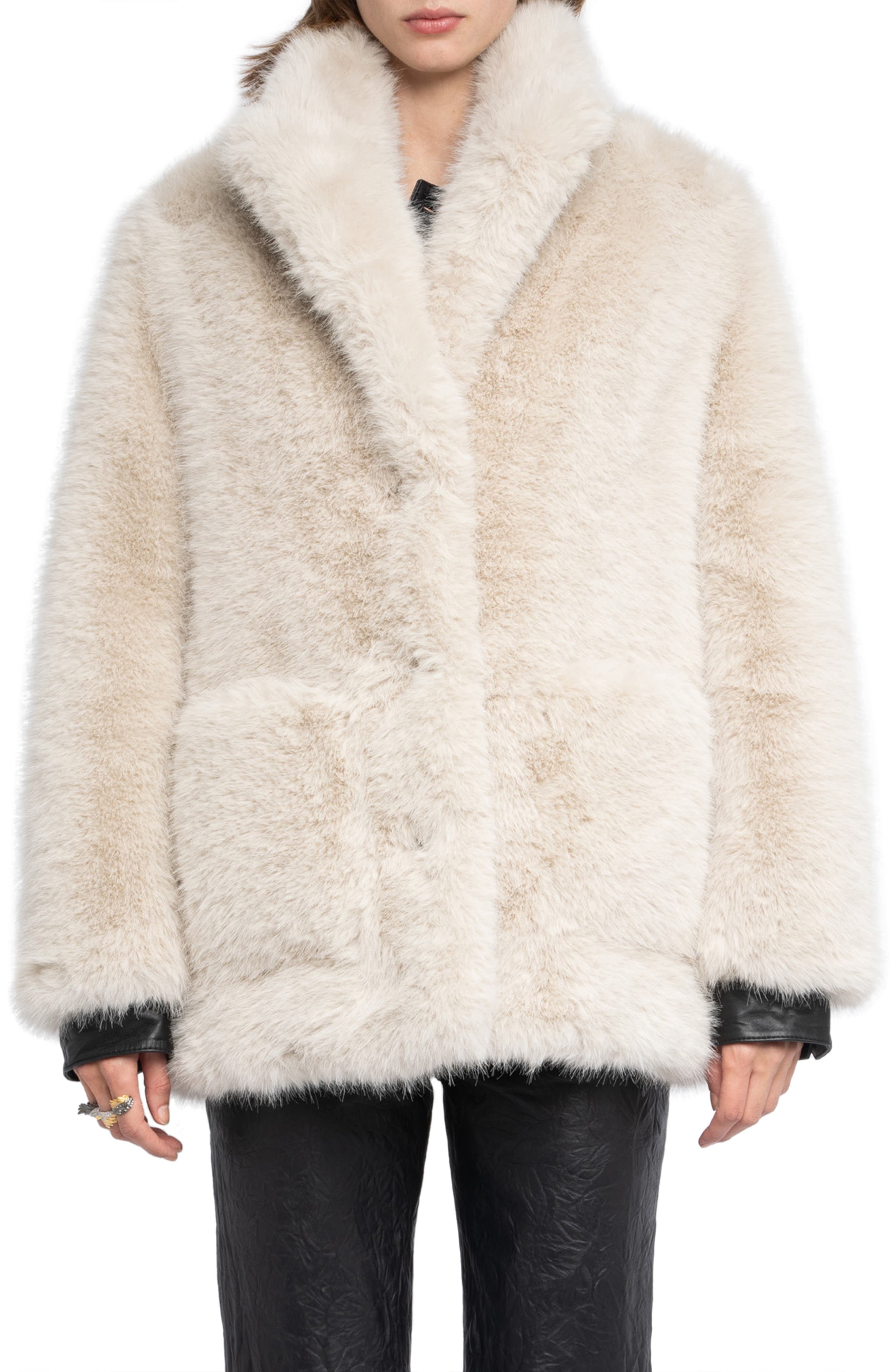 Fleur Faux Fur Coat - image 1