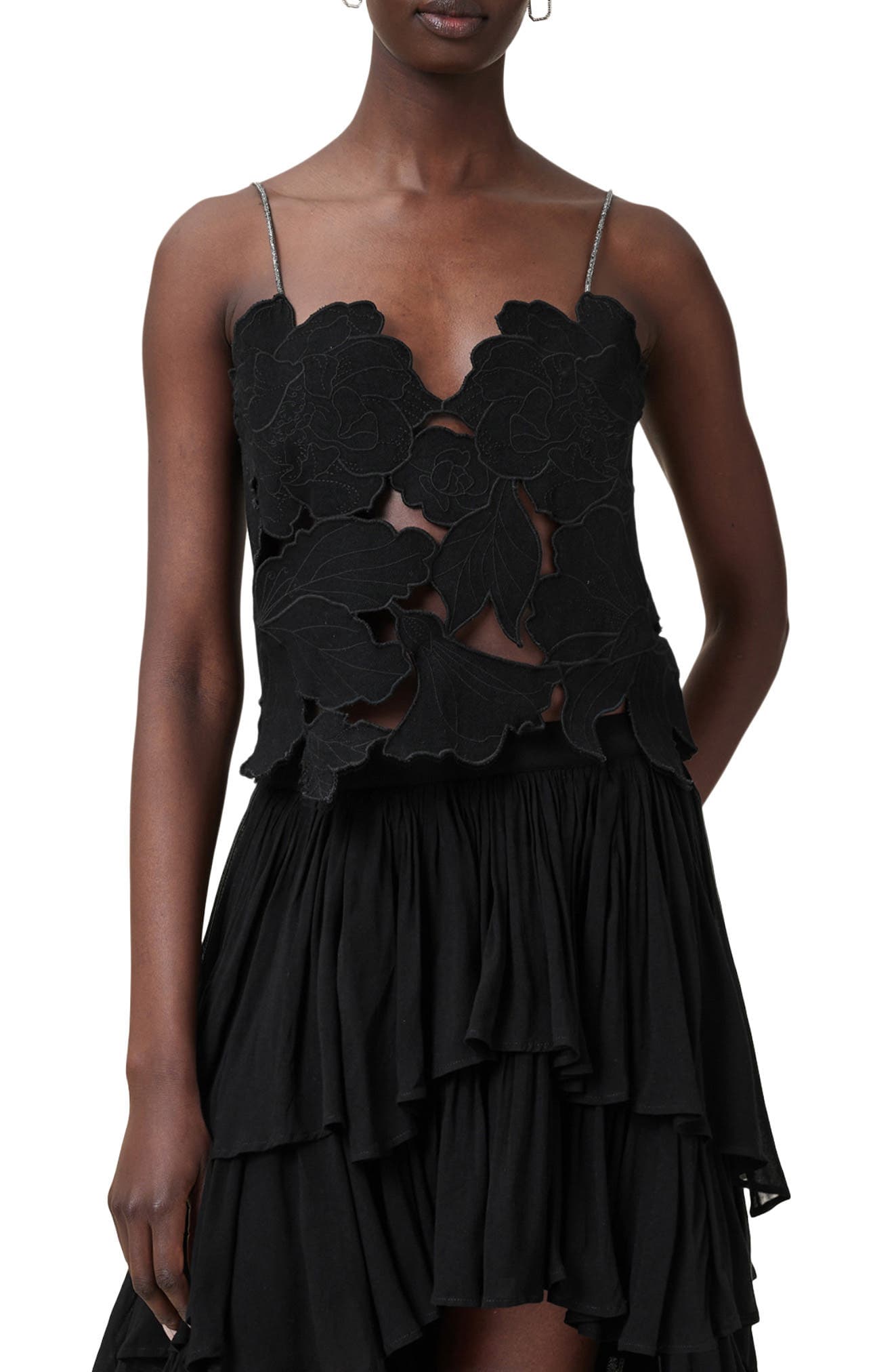 Flora Applique Cotton Camisole - image 1