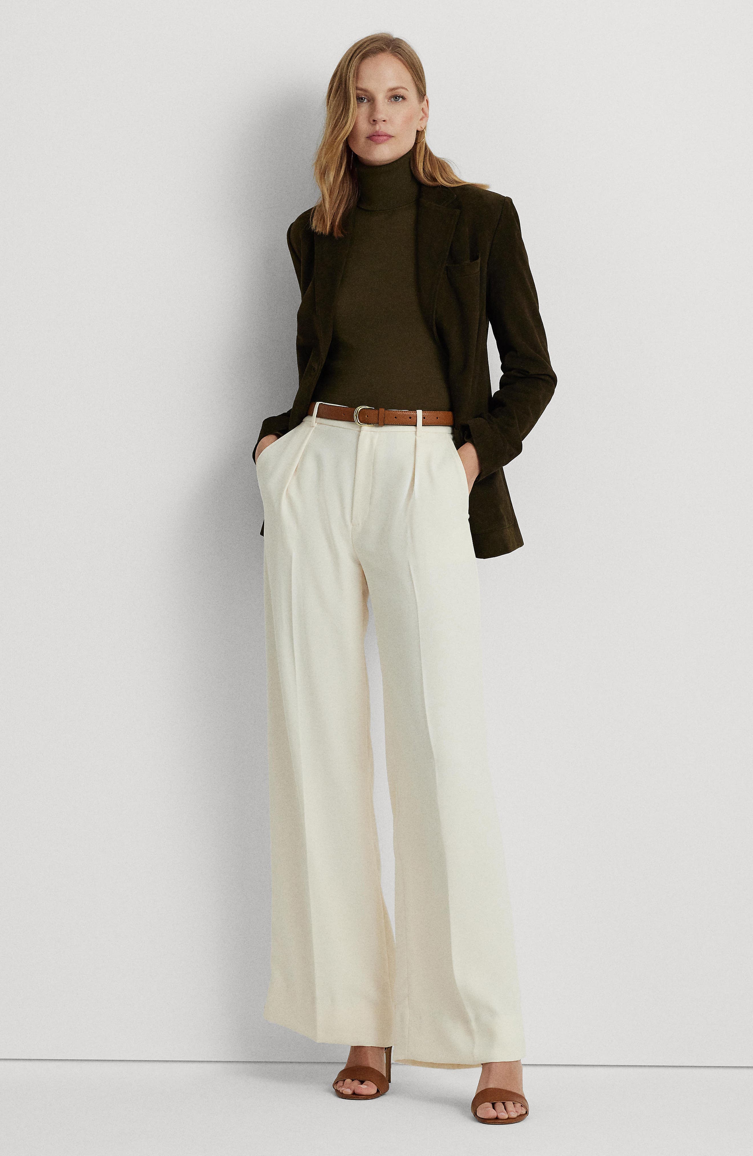 Double Faced Georgette Wide Leg Pants - image 2