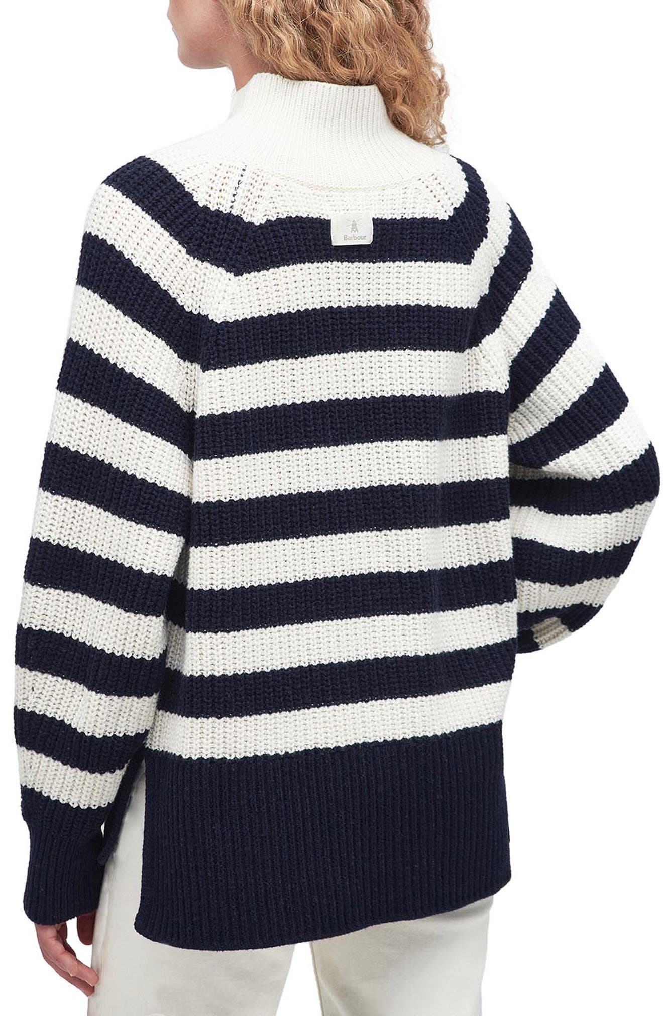 Silverdale Breton Stripe Funnel Neck Sweater - image 2