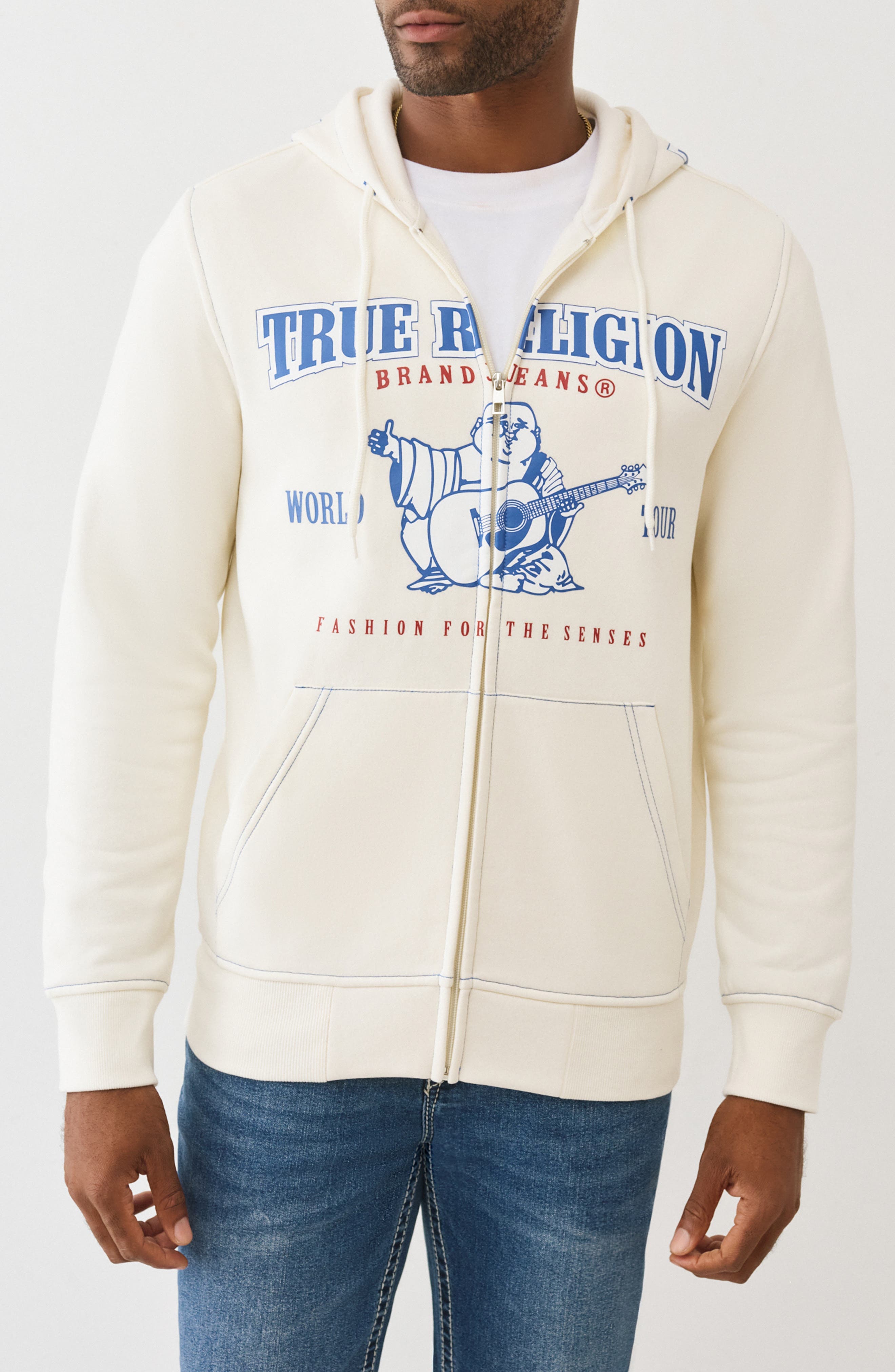 Buddha Icon Zip Hoodie - image 1